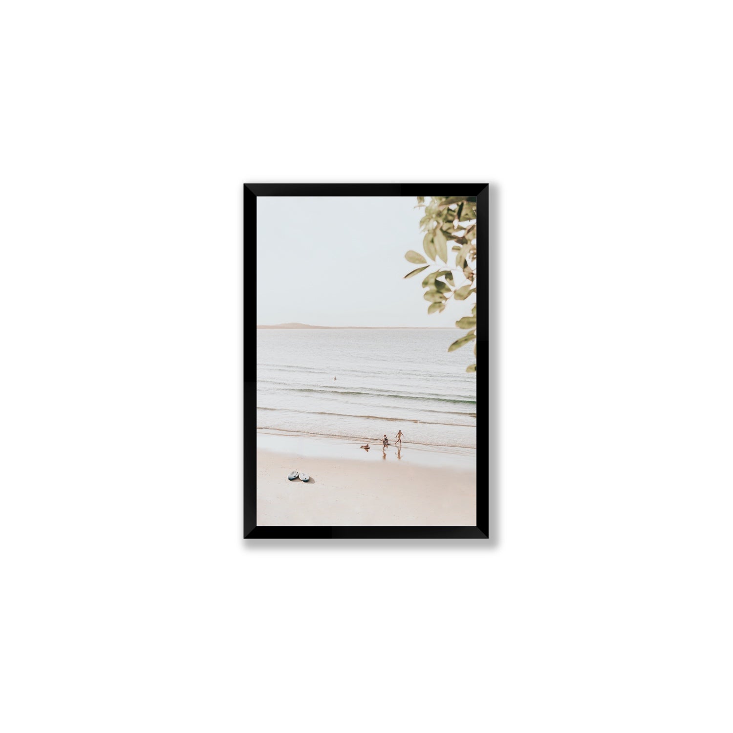 Walking On Sunshine fine art print, Noosa, Australia, coastal scenes artwork, Medium, Black Frame · Full Bleed, Fine Art Print