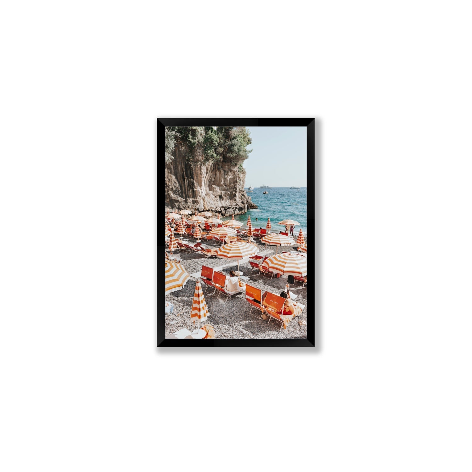 Tangerine Dream fine art print, Positano, Italy, Medium, Black Frame · Full Bleed, Fine Art Print