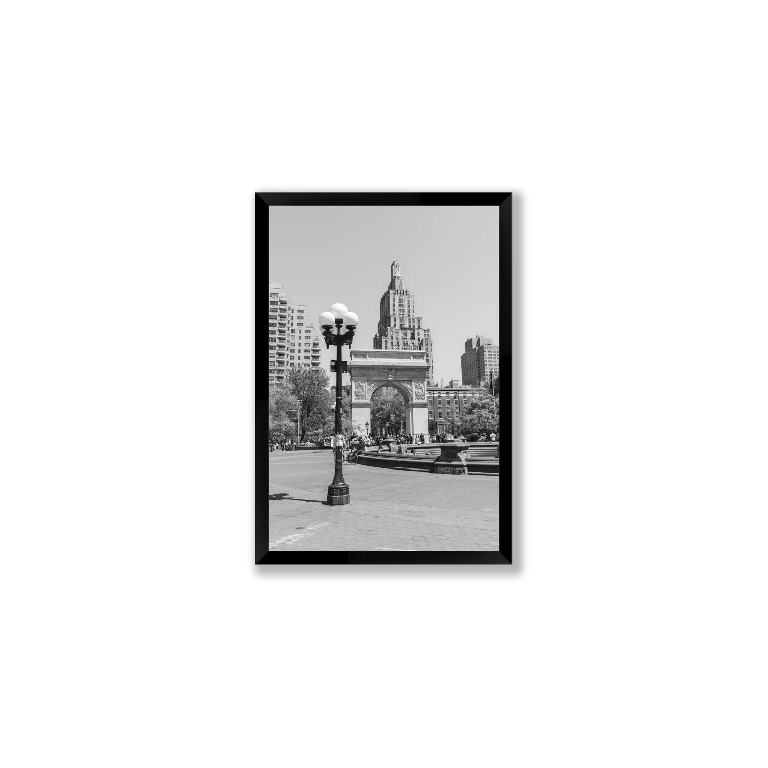 Pole Position New York NYC Black & White wall art Medium full-bleed fine art print in black frame