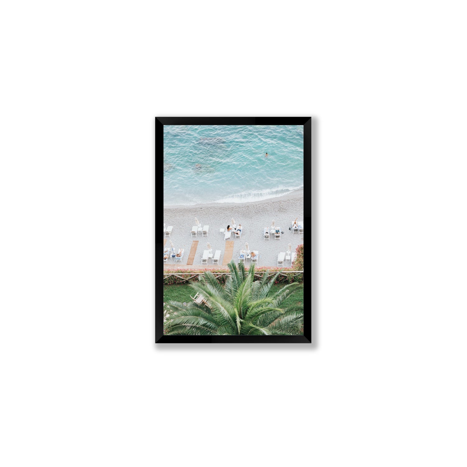 Paradiso Amalfi Mediterranean wall art Medium full-bleed fine art print in black frame