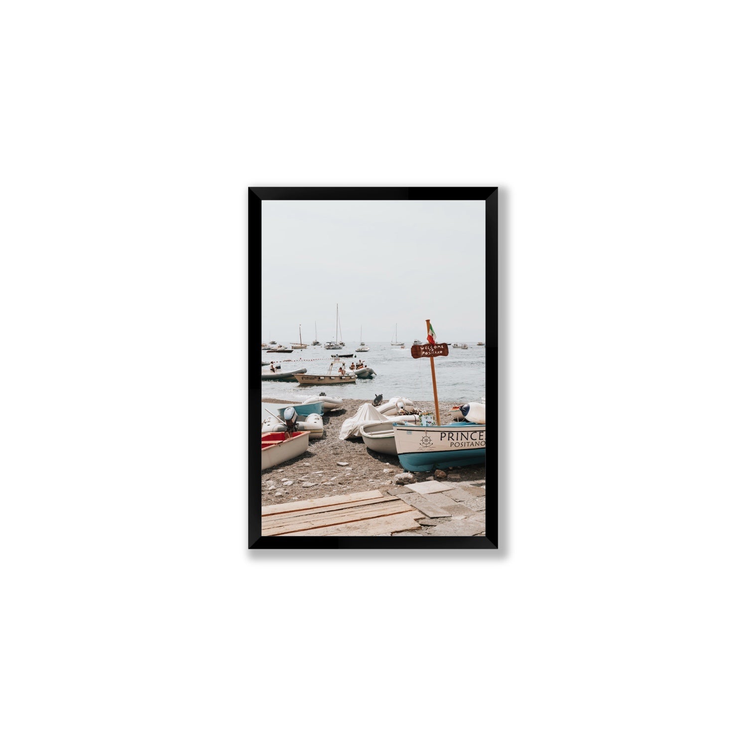 Coming Home fine art print, Positano, Italy, Medium, Black Frame · Full Bleed, Fine Art Print