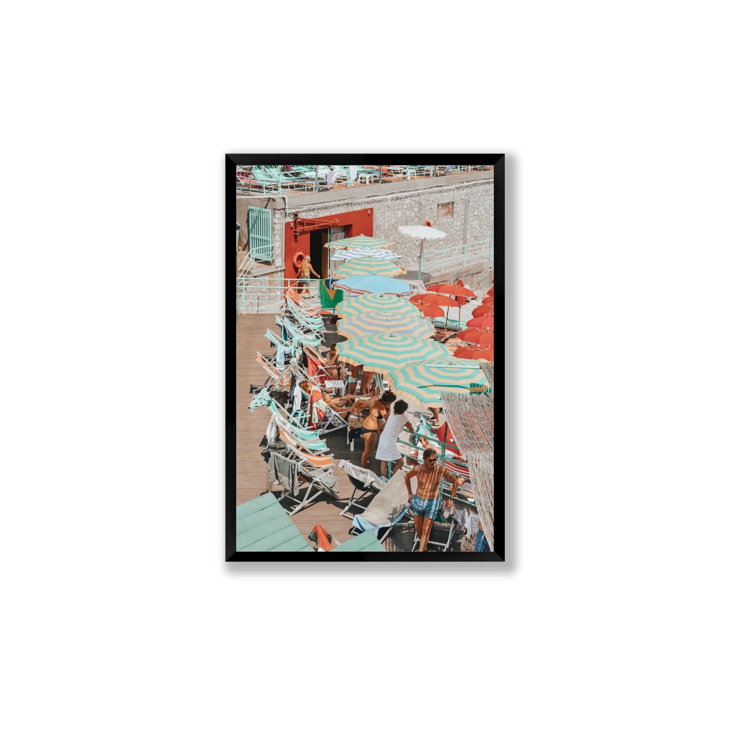 Colourful Canopy fine art print, Capri, Italy, Large, Black Frame · Full Bleed, Fine Art Print