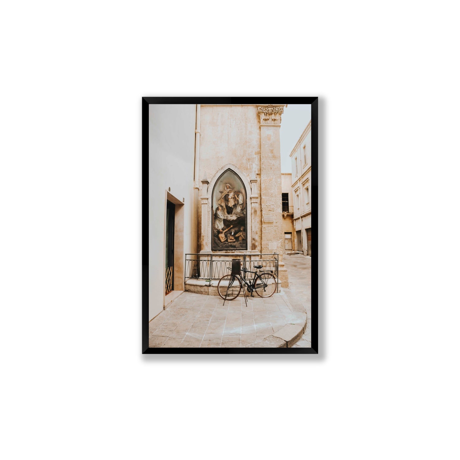 La Chiesa Puglia Otranto Italian wall art Large full-bleed fine art print in black frame