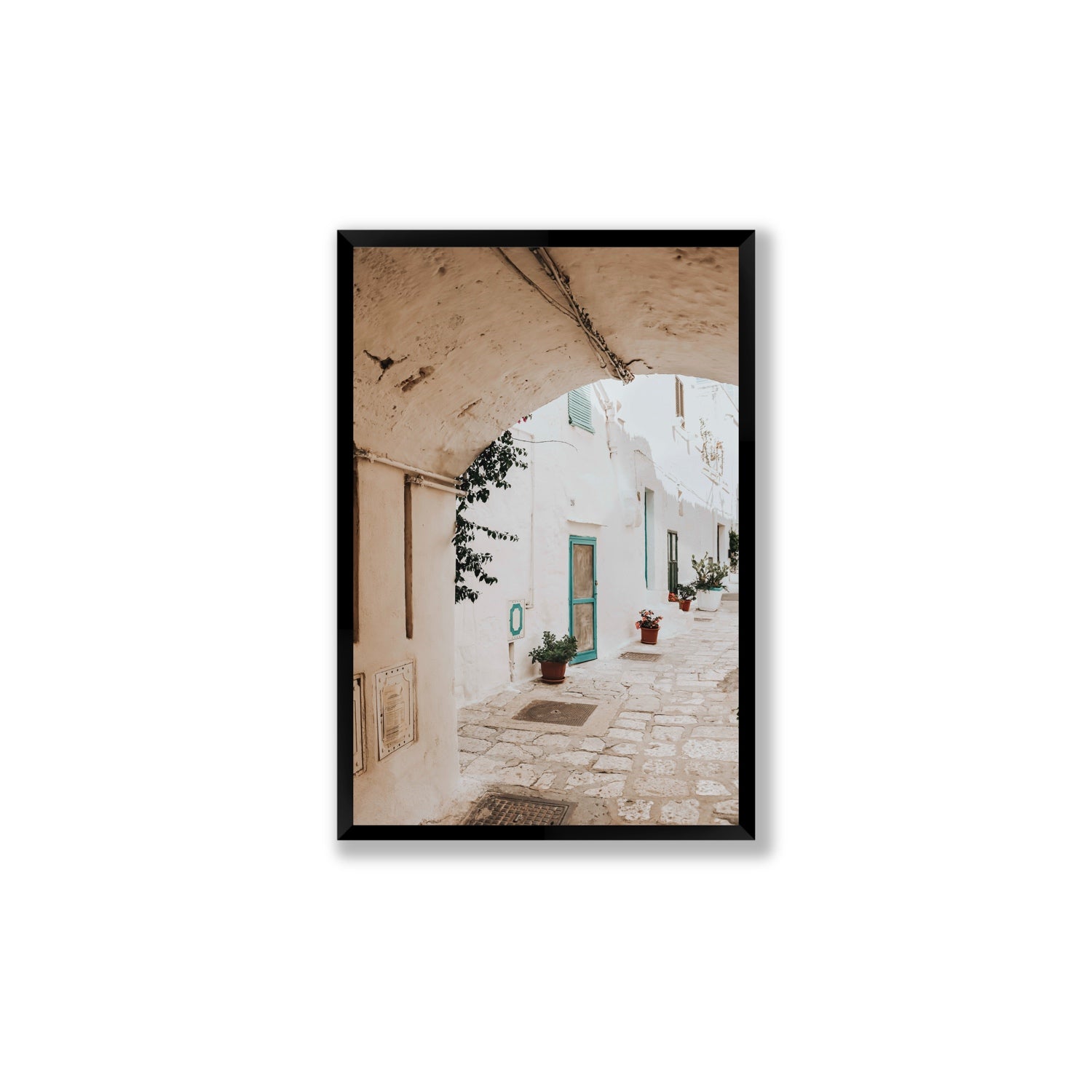 La Citta Bianca Puglia La Città Bianca wall art Large full-bleed fine art print in black frame
