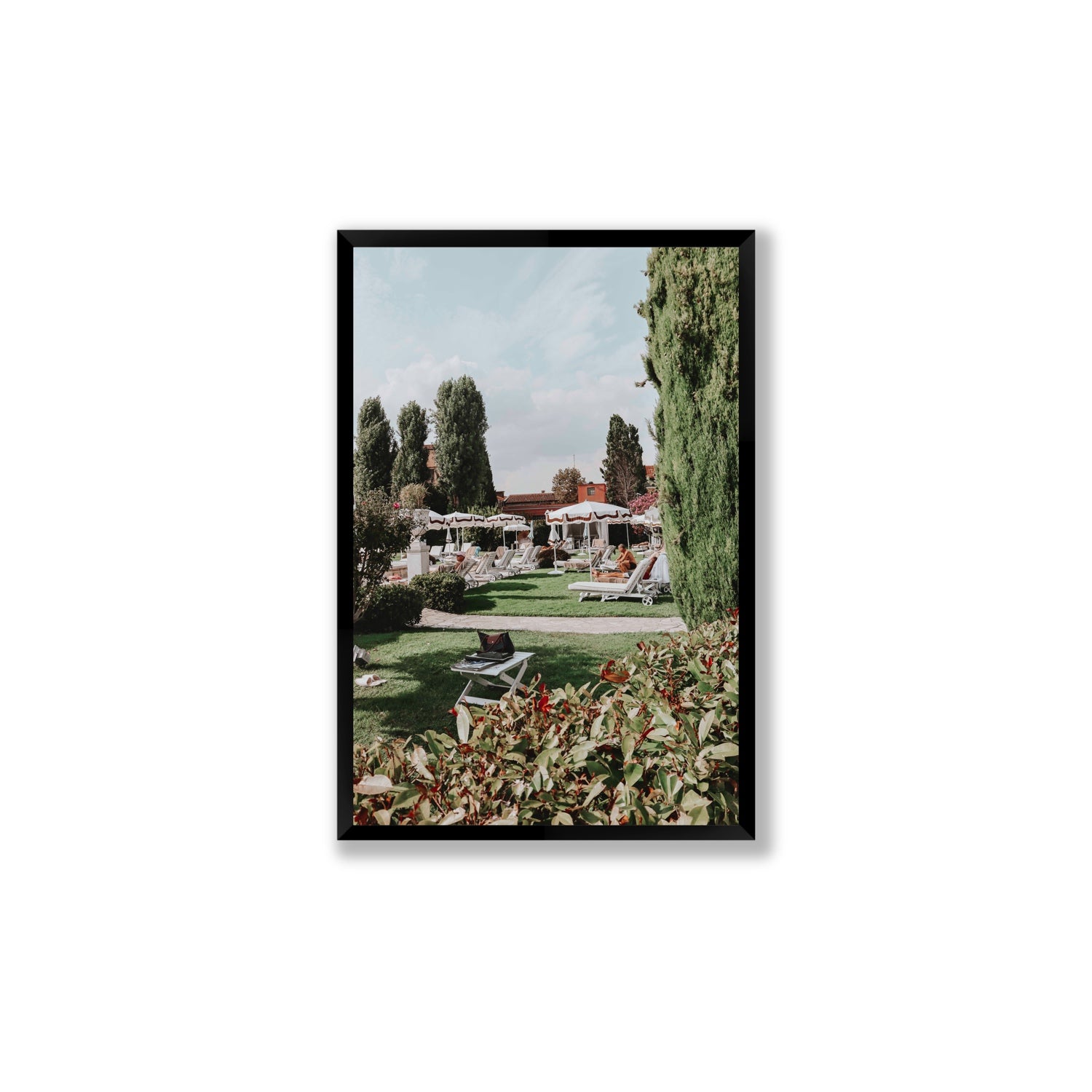 Private Serenity Venice Italian wall art Large full-bleed fine art print in black frame