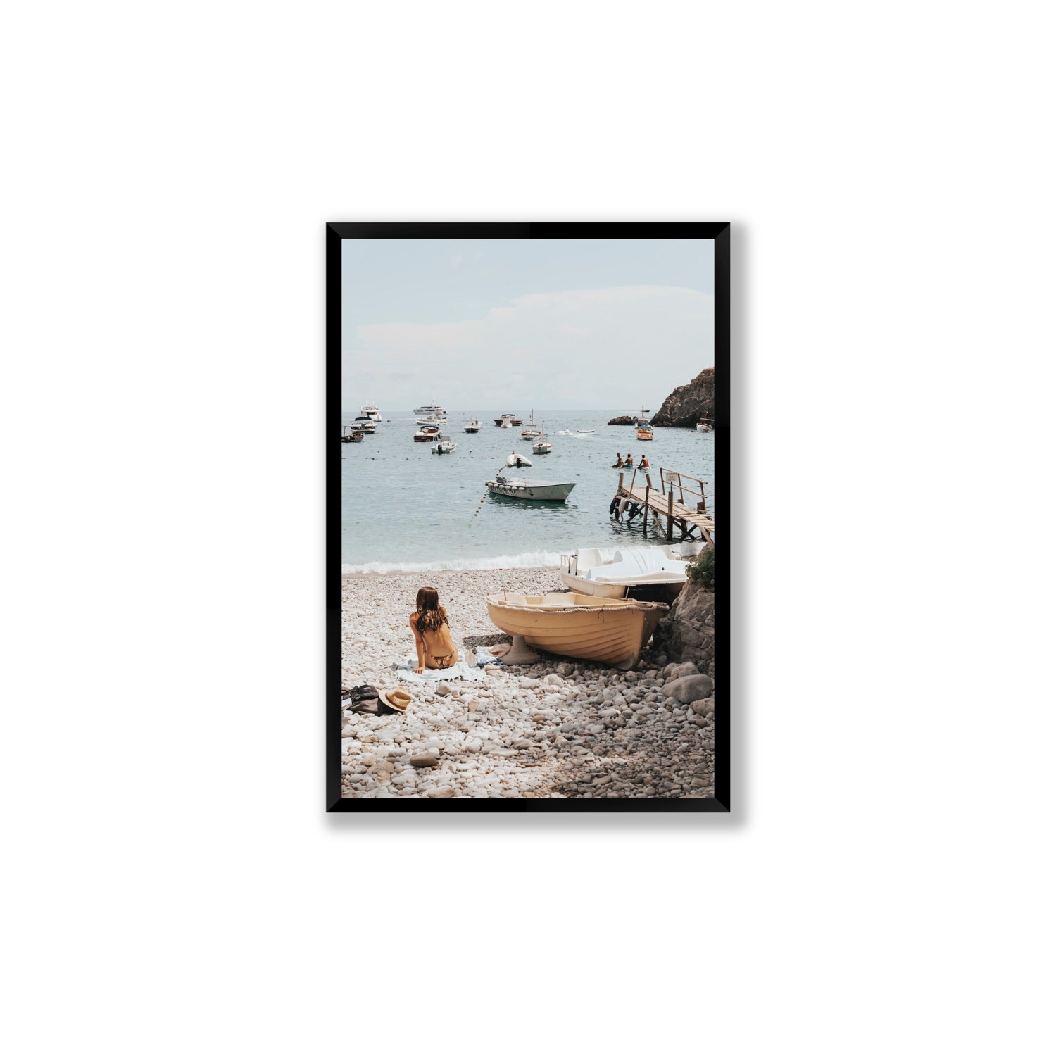 Solo Sojourn Nerano wall art Large full-bleed fine art print in black frame