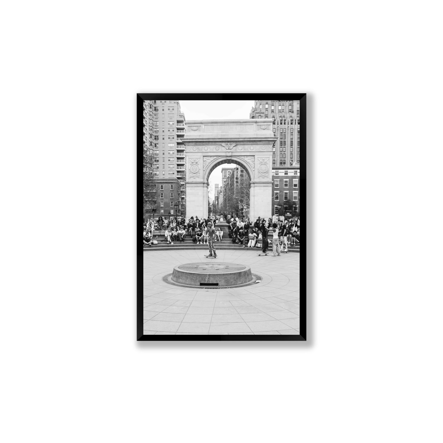 Concrete Conqueror New York NYC Skateboard wall art Large full-bleed fine art print in black frame