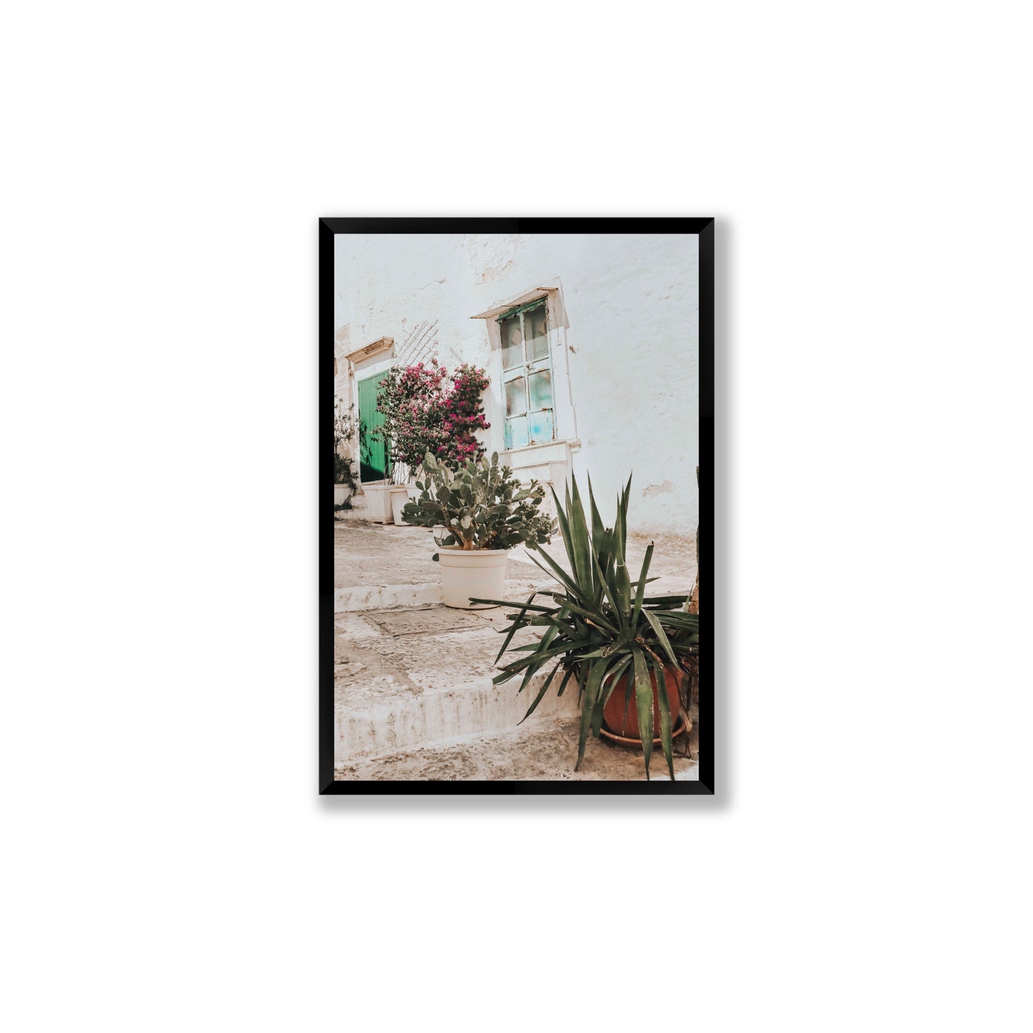 Giardino Segreto Puglia Ostuni wall art Large full-bleed fine art print in black frame