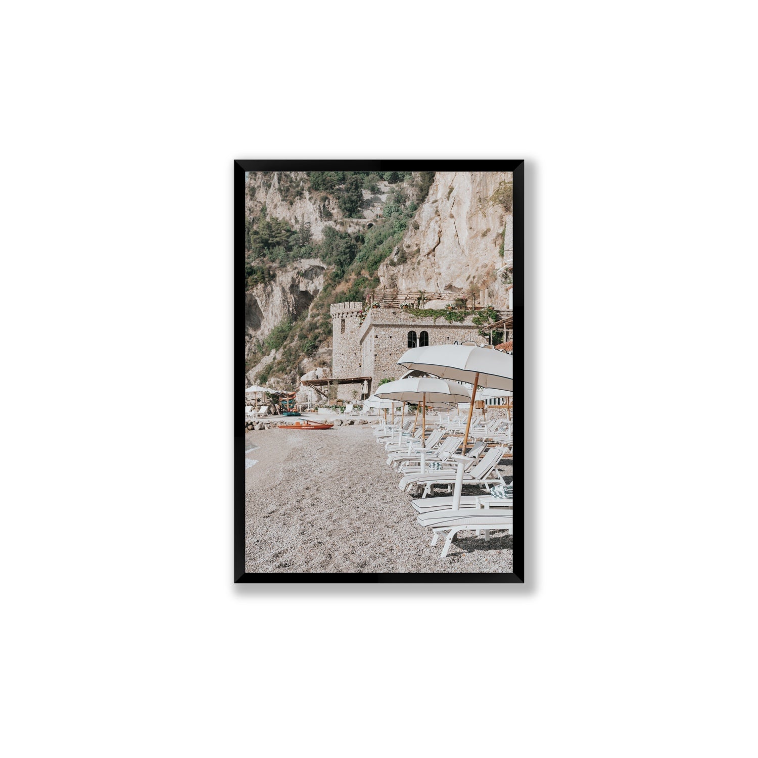 La Villeggiatura fine art print, Amalfi, Italy, luxury escapes artwork, Large, Black Frame · Full Bleed, Fine Art Print