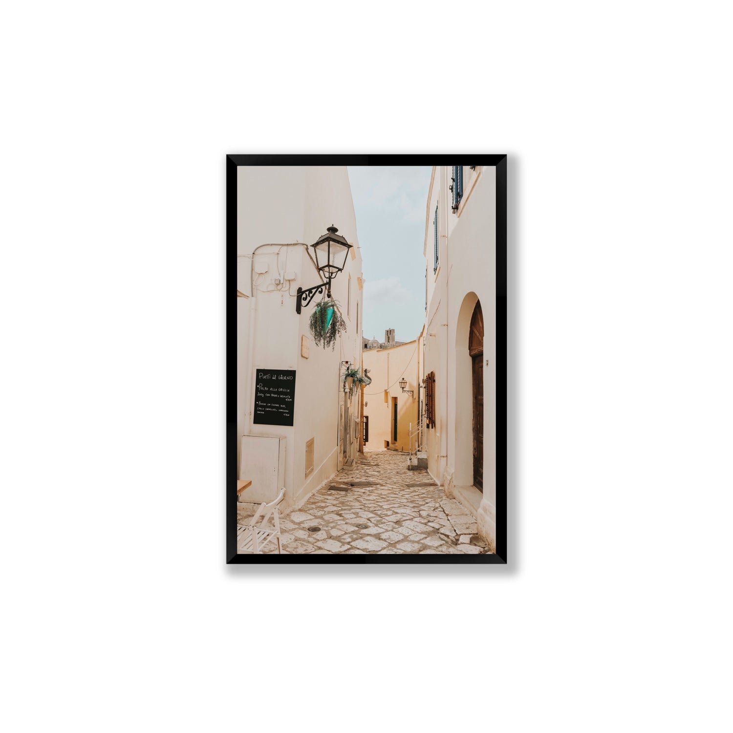 Twilight Passage Puglia Italian wall art Large full-bleed fine art print in black frame
