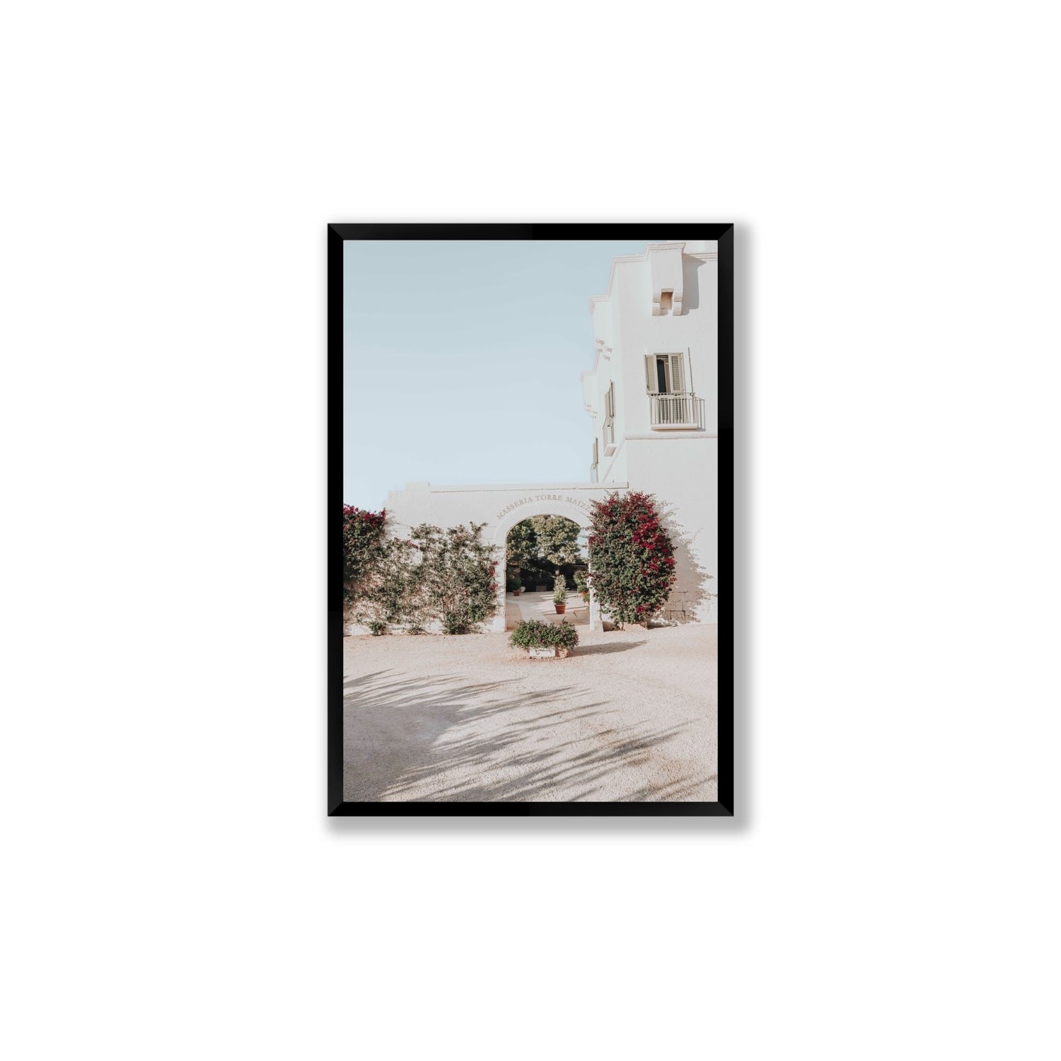 Villa Retreat fine art print, Puglia, Italy, Large, Black Frame · Full Bleed, Fine Art Print