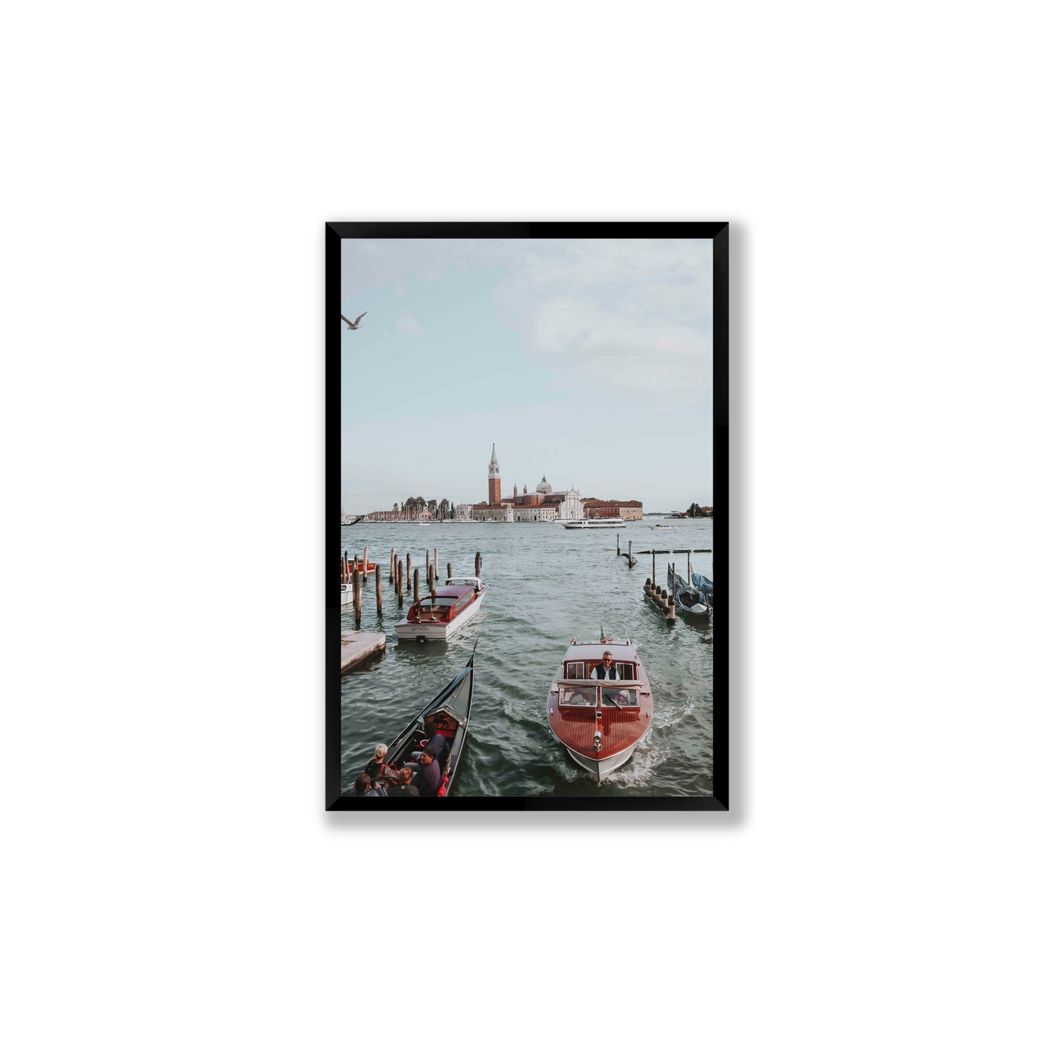 Galleggiante Venice Italian wall art Large full-bleed fine art print in black frame