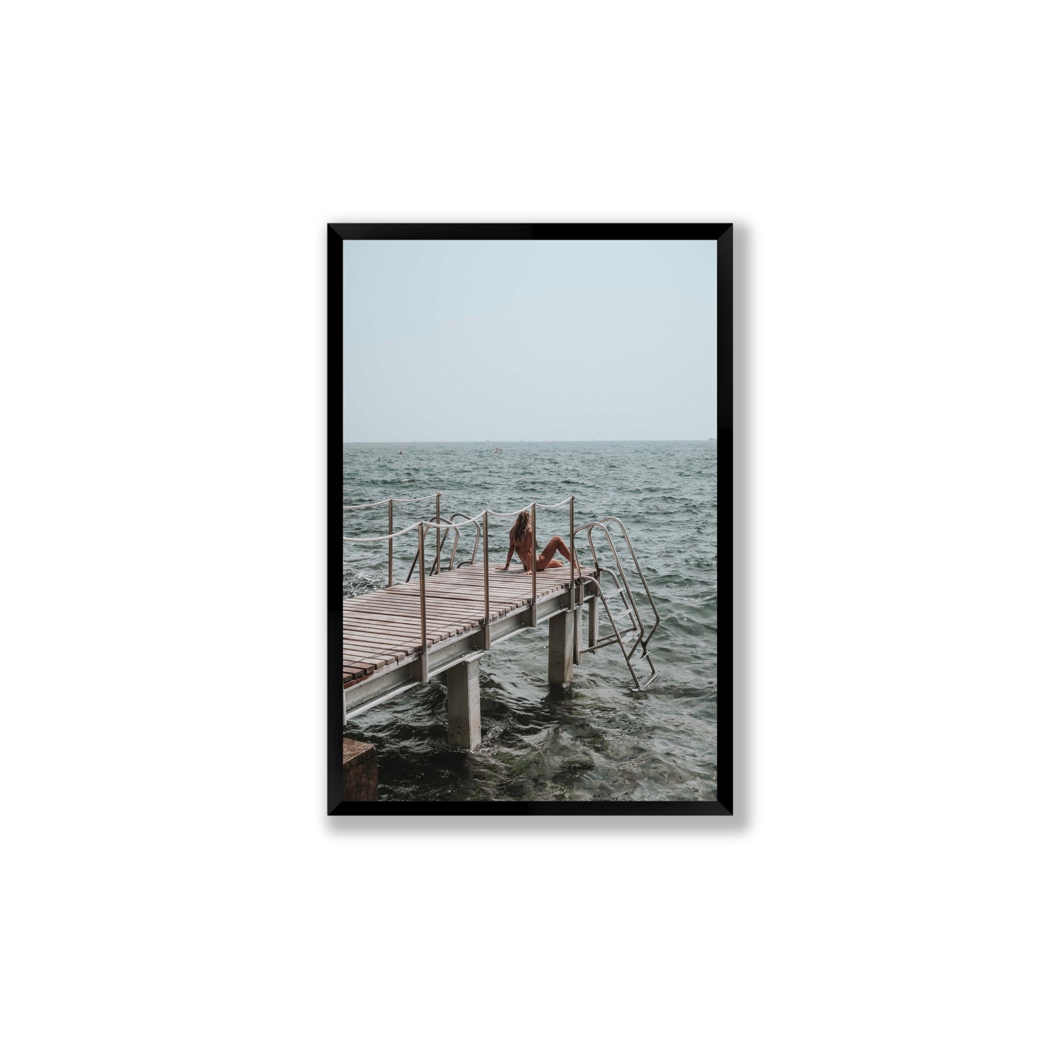 The Dock's Whisper fine art print, Tuscany, Italy, Large, Black Frame · Full Bleed, Fine Art Print