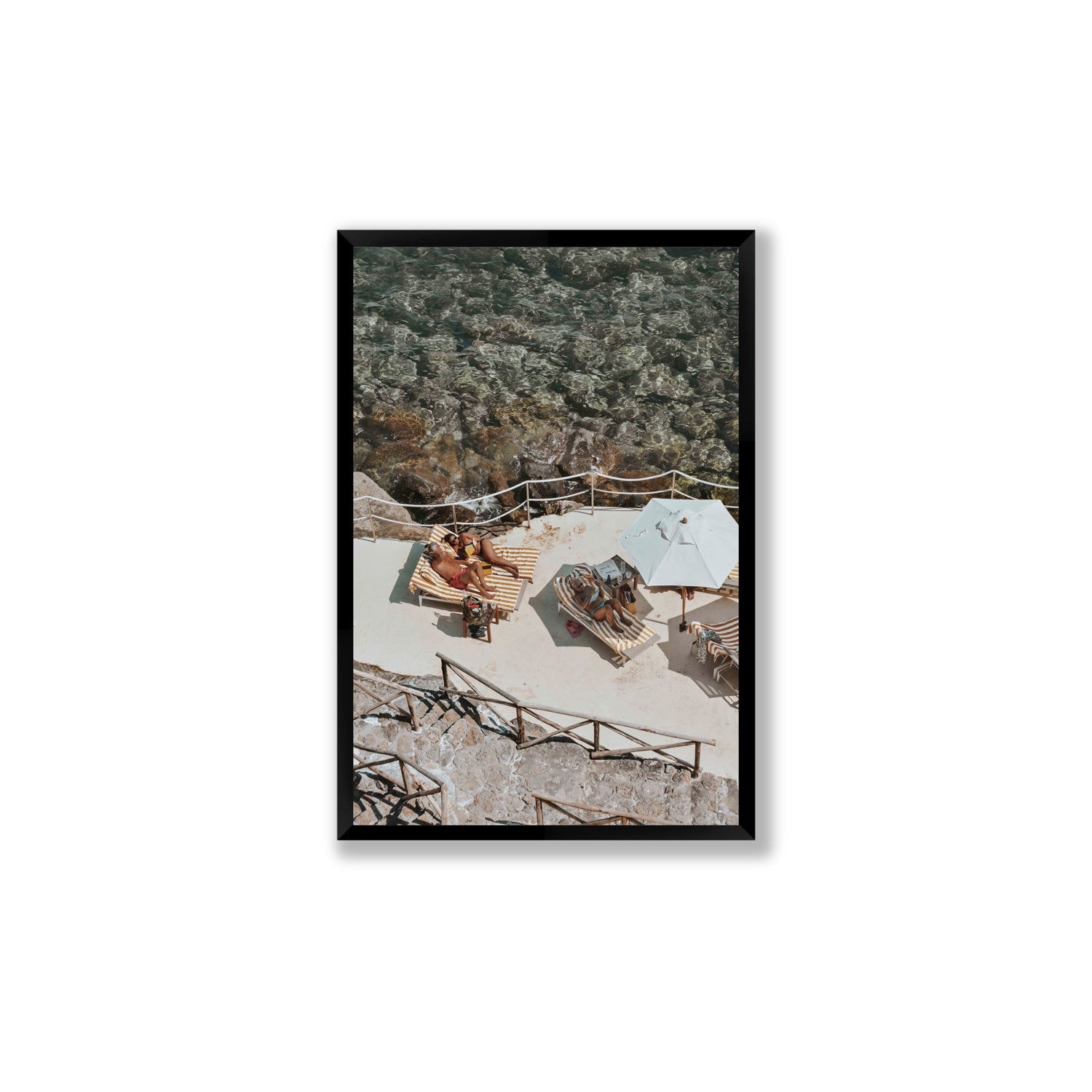 Lounge Lizards Tuscany Italian decor wall art Large full-bleed fine art print in black frame