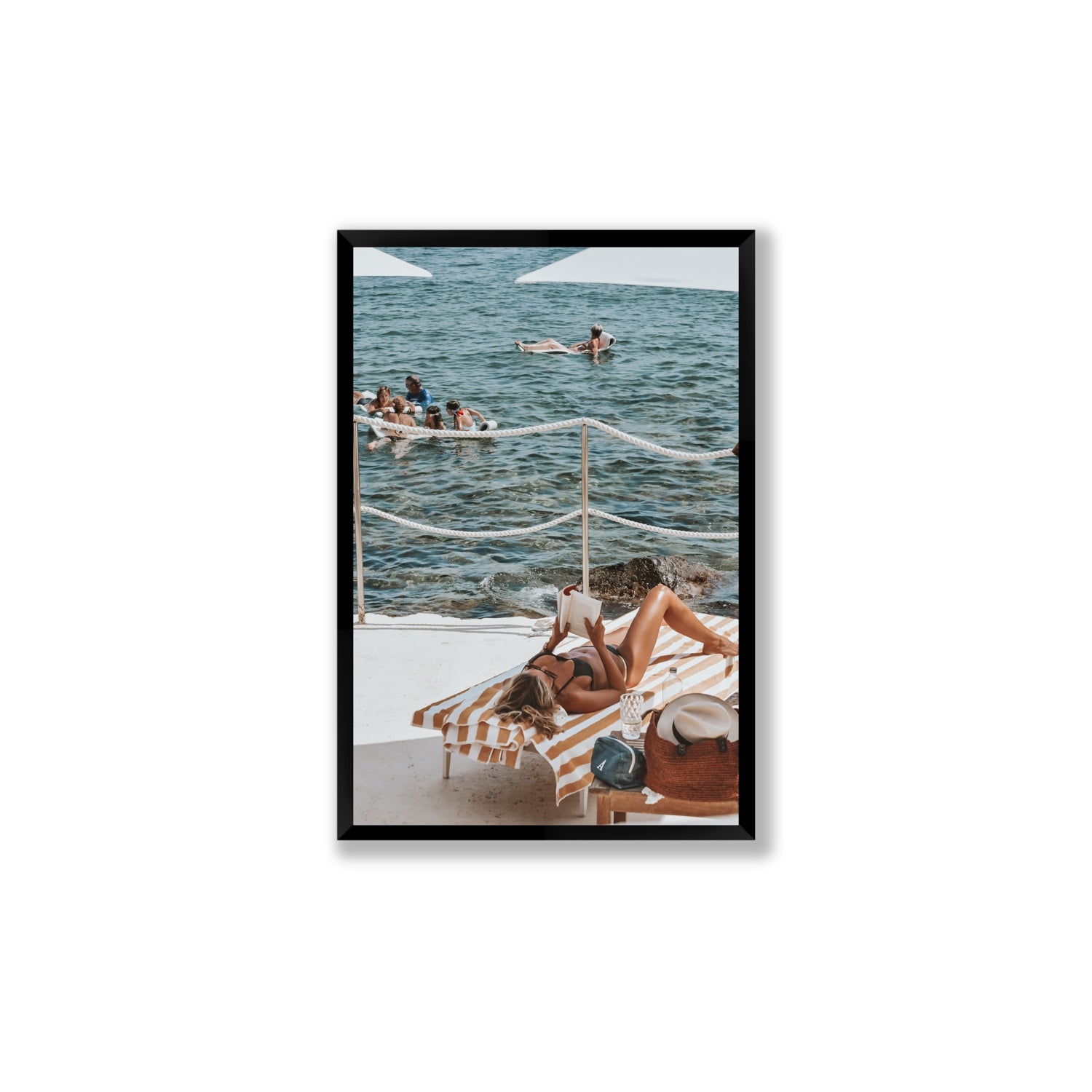Cloud Nine Tuscany Italian decor wall art Large full-bleed fine art print in black frame