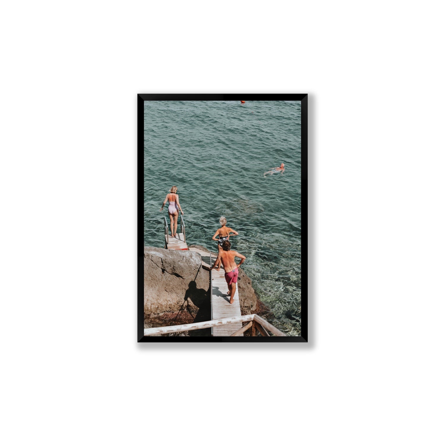 Freewheeling Spirit Tuscany coastal Italian wall art Large full-bleed fine art print in black frame