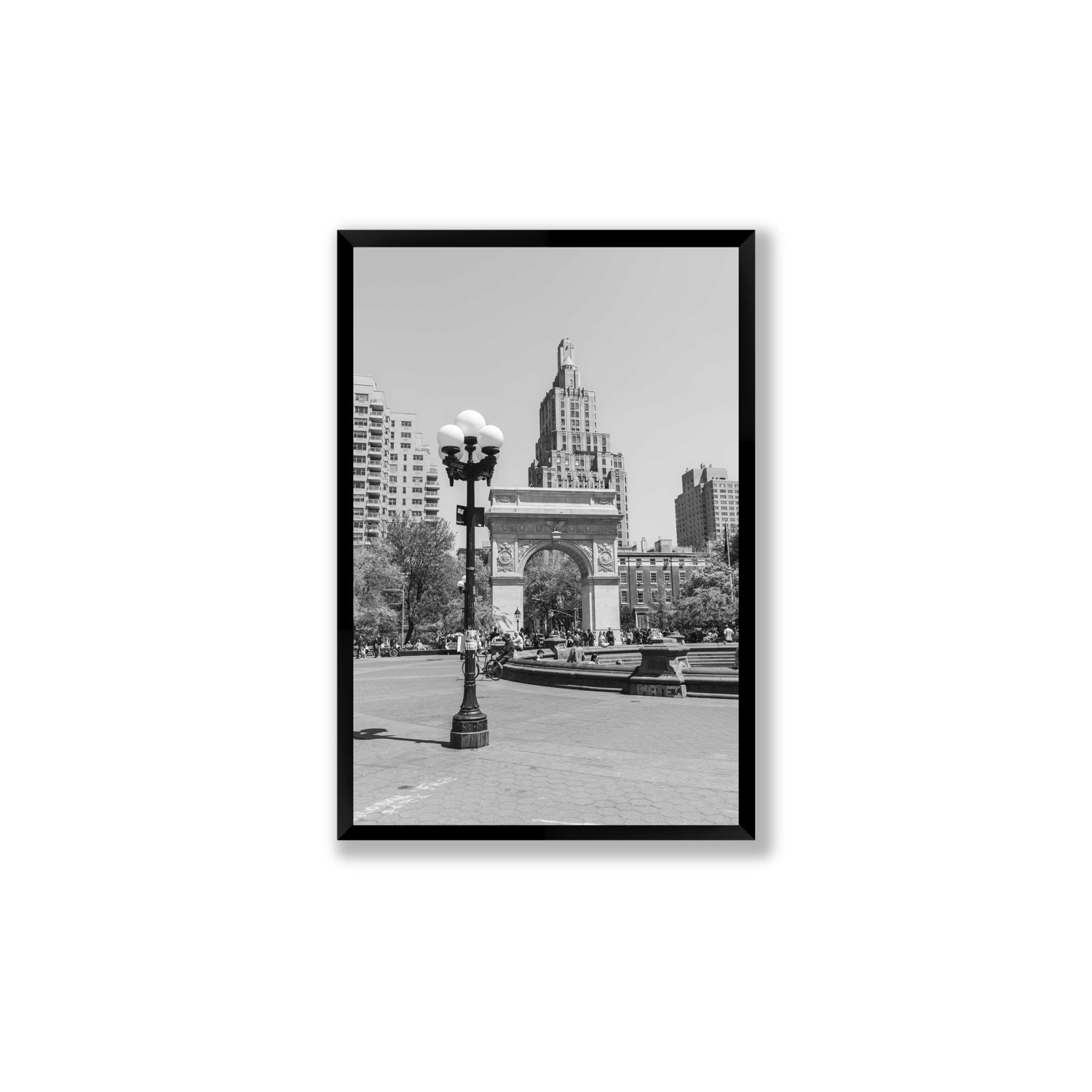 Pole Position New York NYC Black & White wall art Large full-bleed fine art print in black frame