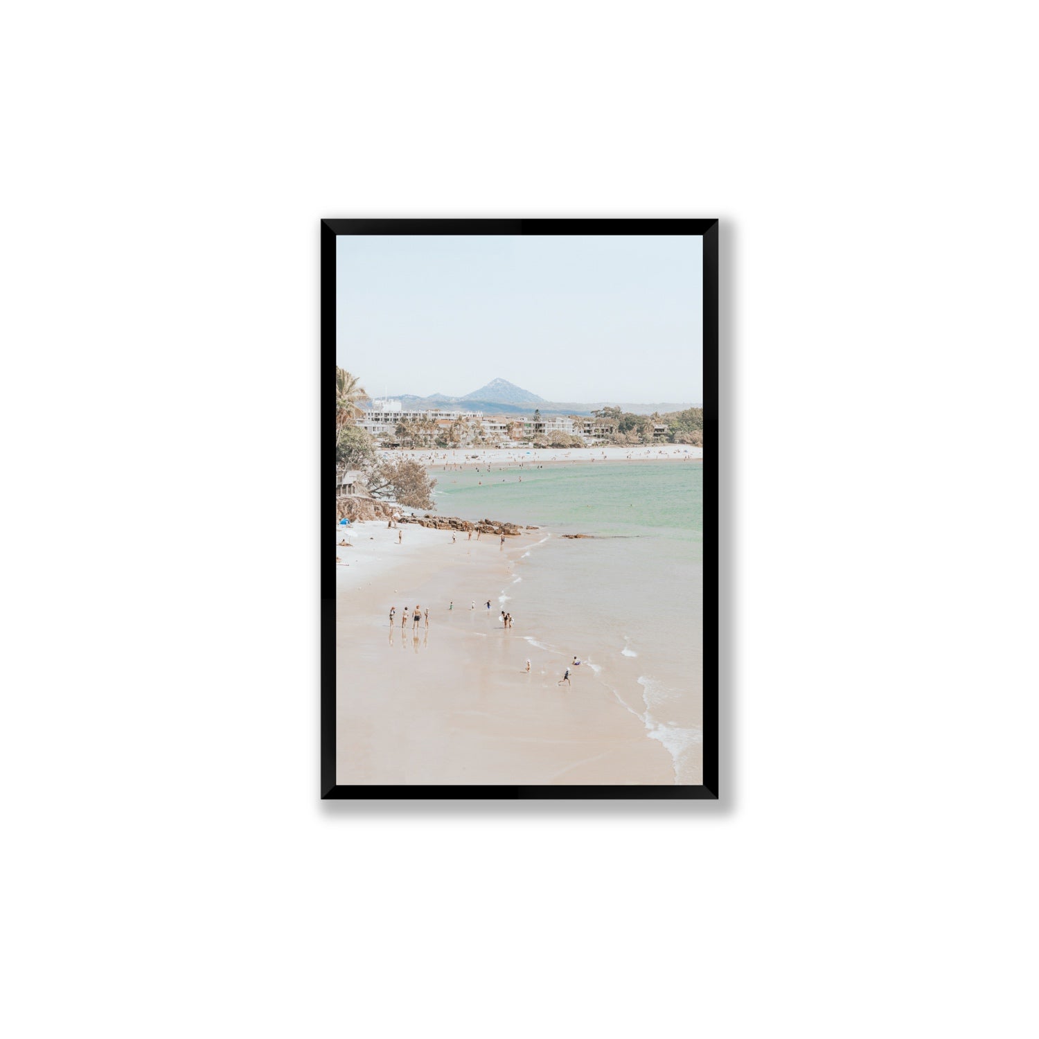 Little Cove Shallows fine art print, Noosa, Australia, coastal scenes artwork, Large, Black Frame · Full Bleed, Fine Art Print