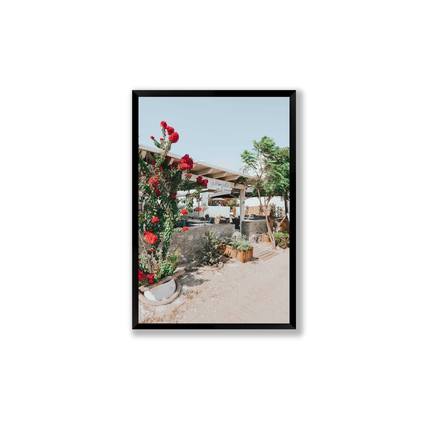 Yialo Yialo fine art print, Mykonos, Greece, Large, Black Frame · Full Bleed, Fine Art Print