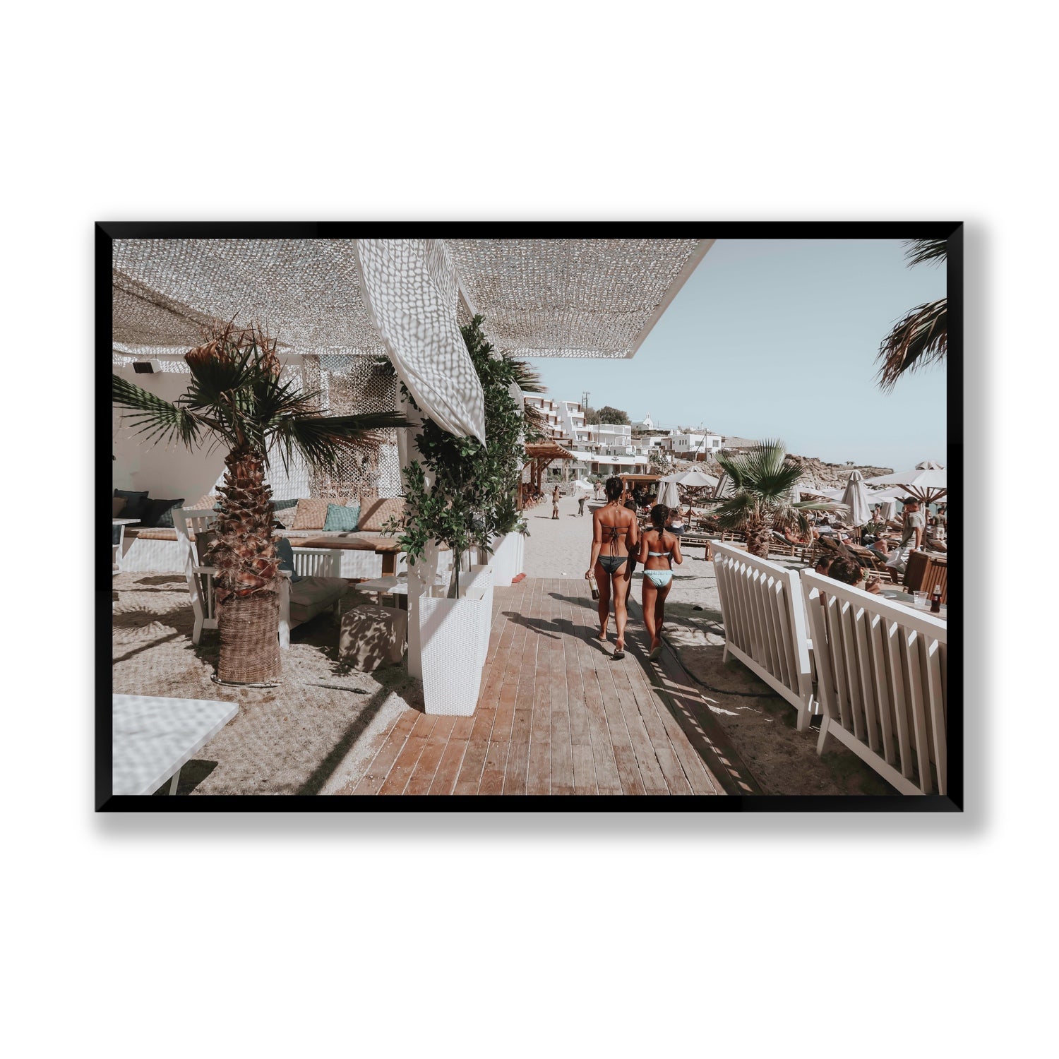 Mitera Kori Mykonos Greek island wall art Statement full-bleed fine art print in black frame