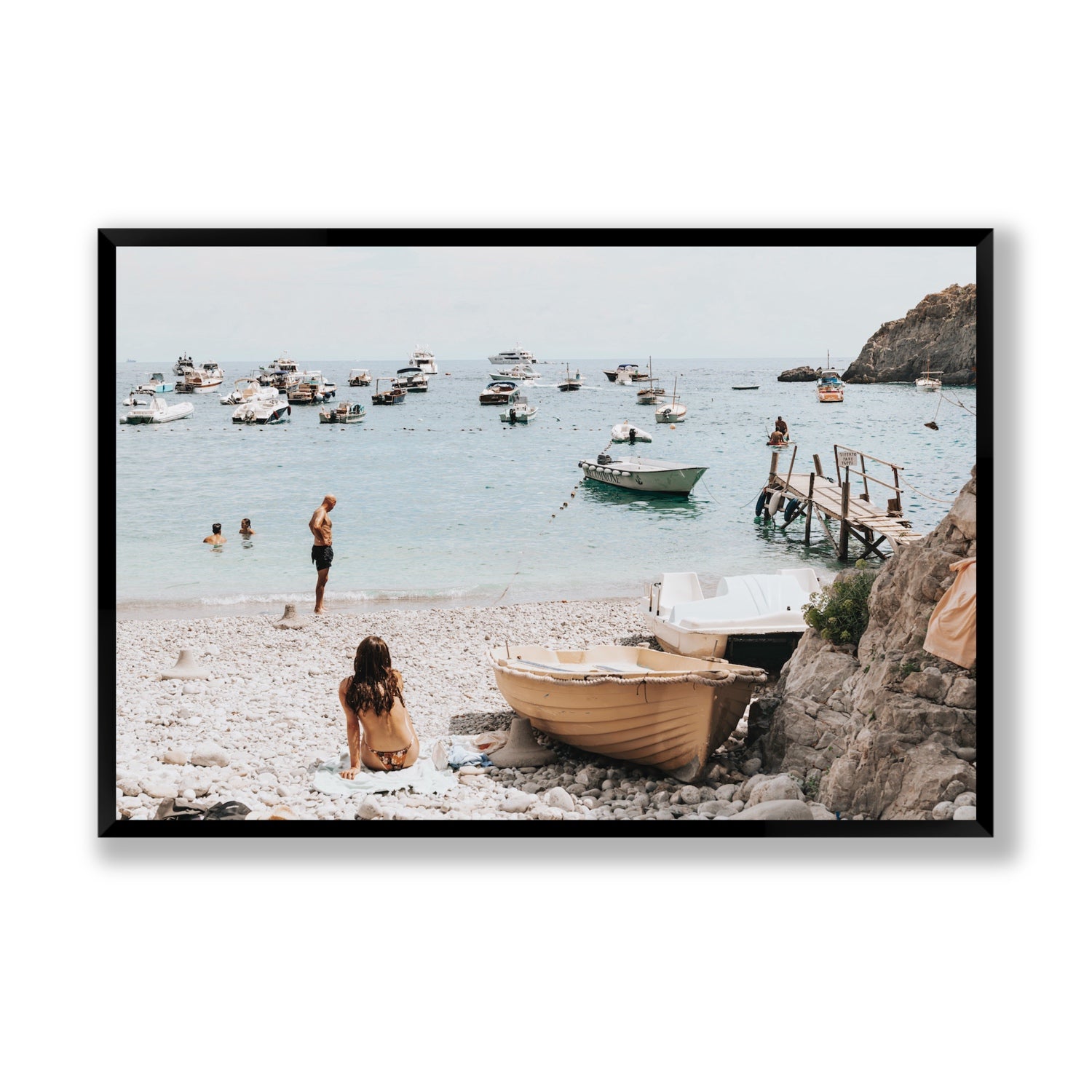 L'Osservatore Nerano wall art Statement full-bleed fine art print in black frame