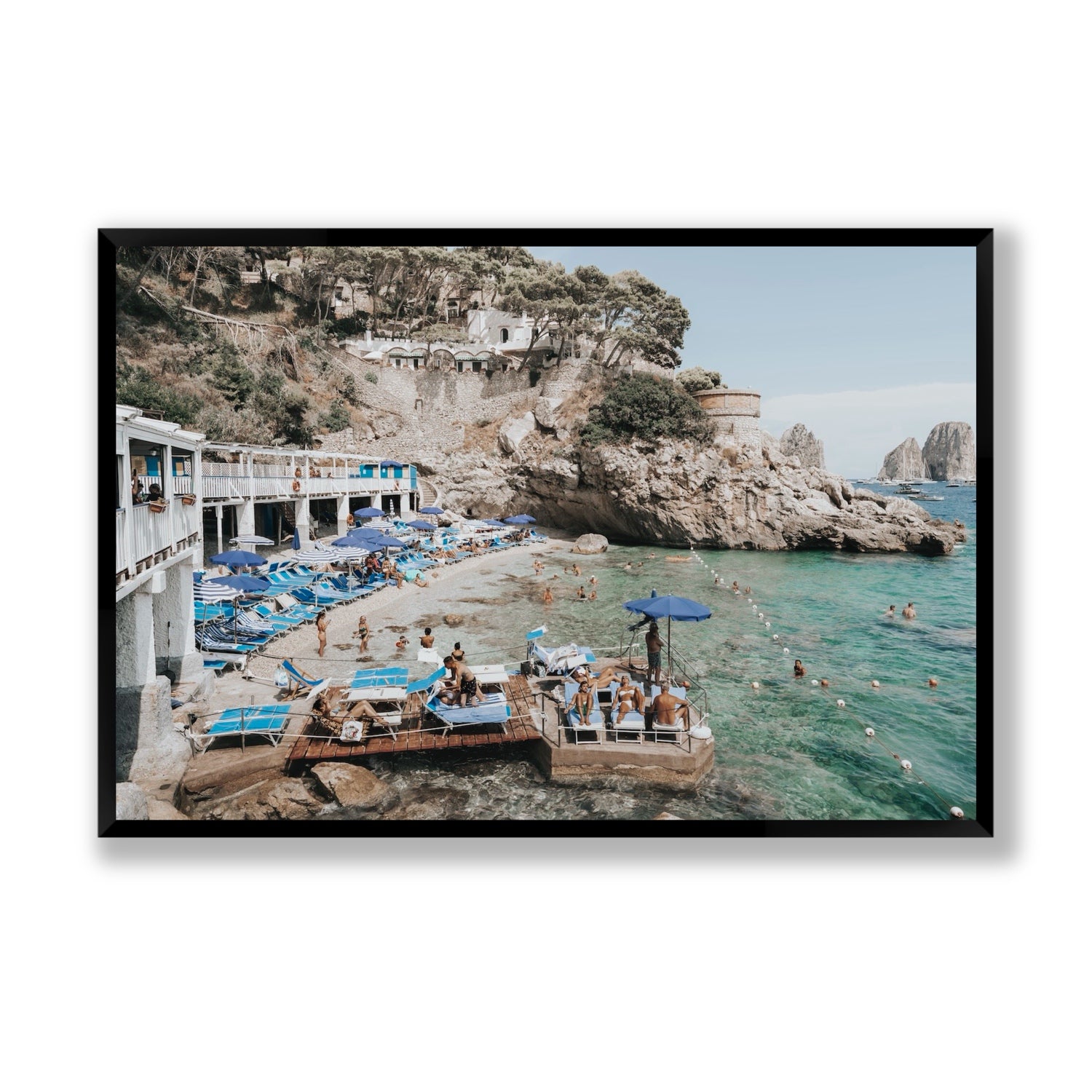 Vita Bella fine art print, Capri, Italy, Statement, Black Frame · Full Bleed, Fine Art Print