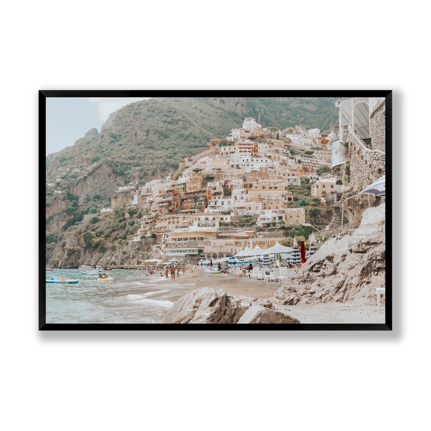 Sogno di Positano fine art print, Positano, Italy, Statement, Black Frame · Full Bleed, Fine Art Print