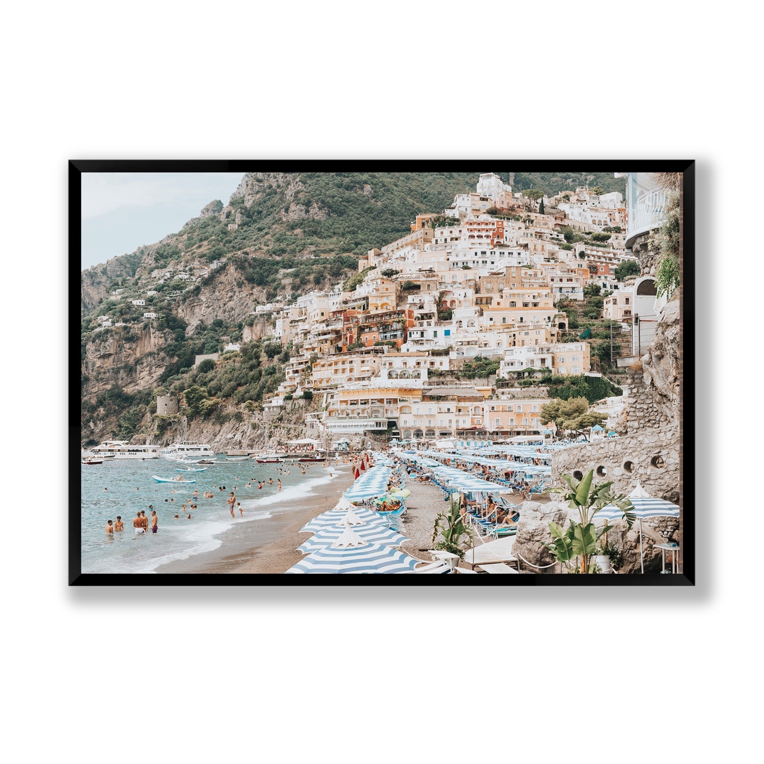 Villagio Sul Mare fine art print, Positano, Italy, Statement, Black Frame · Full Bleed, Fine Art Print