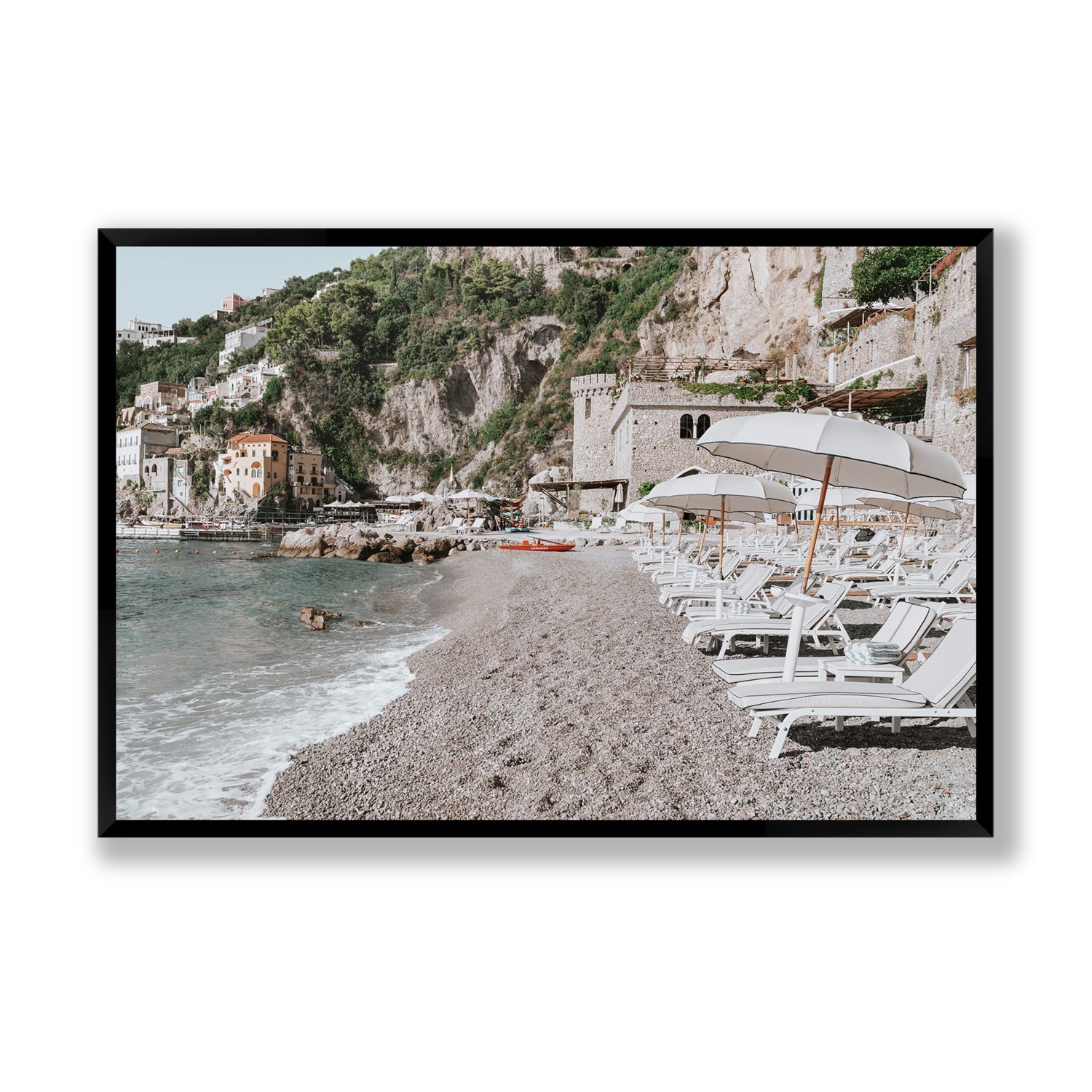 Borgo Santandrea fine art print, Amalfi, Italy, Statement, Black Frame · Full Bleed, Fine Art Print