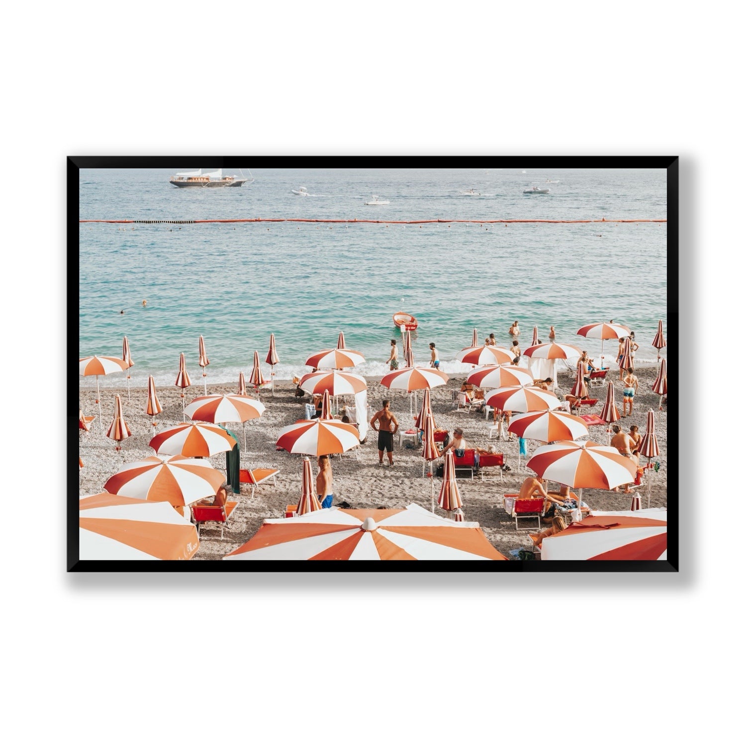 That's Amore Amalfi Mediterranean wall art Statement full-bleed fine art print in black frame