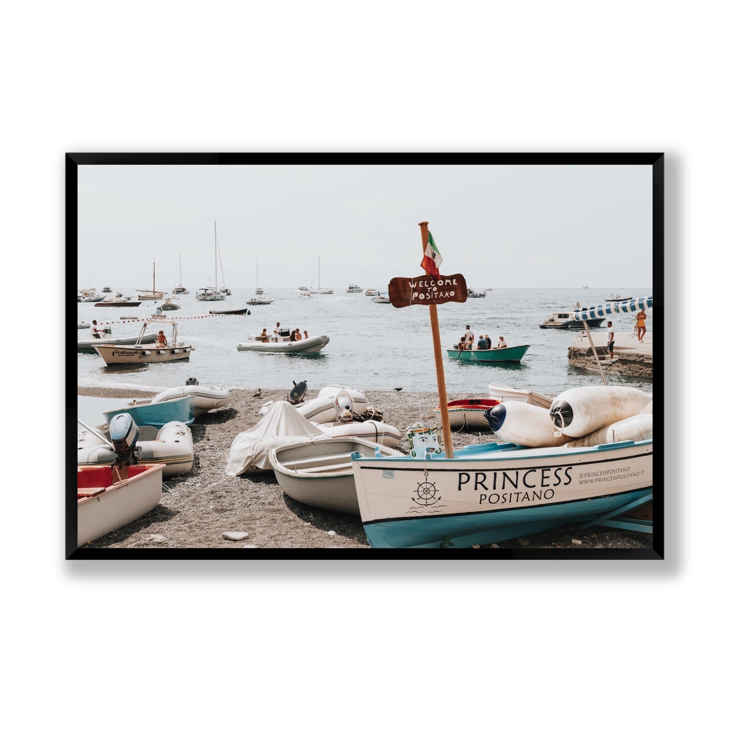 Princess Positano fine art print, Positano, Italy, Statement, Black Frame · Full Bleed, Fine Art Print