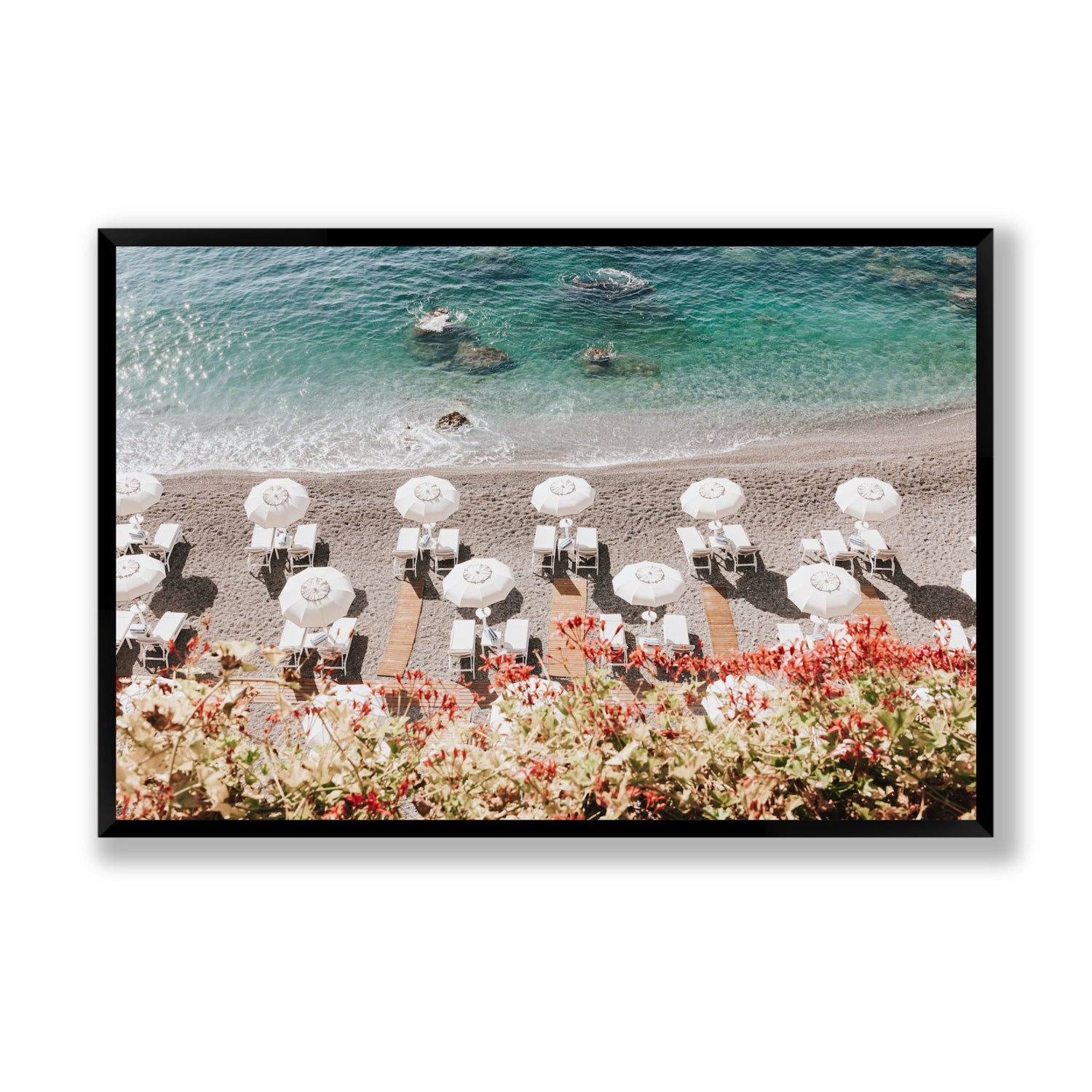 Coastal Charms fine art print, Amalfi, Italy, Statement, Black Frame · Full Bleed, Fine Art Print