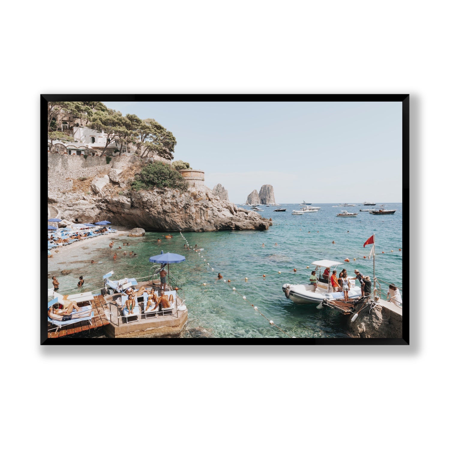 Torre Saracena fine art print, Capri, Italy, Statement, Black Frame · Full Bleed, Fine Art Print