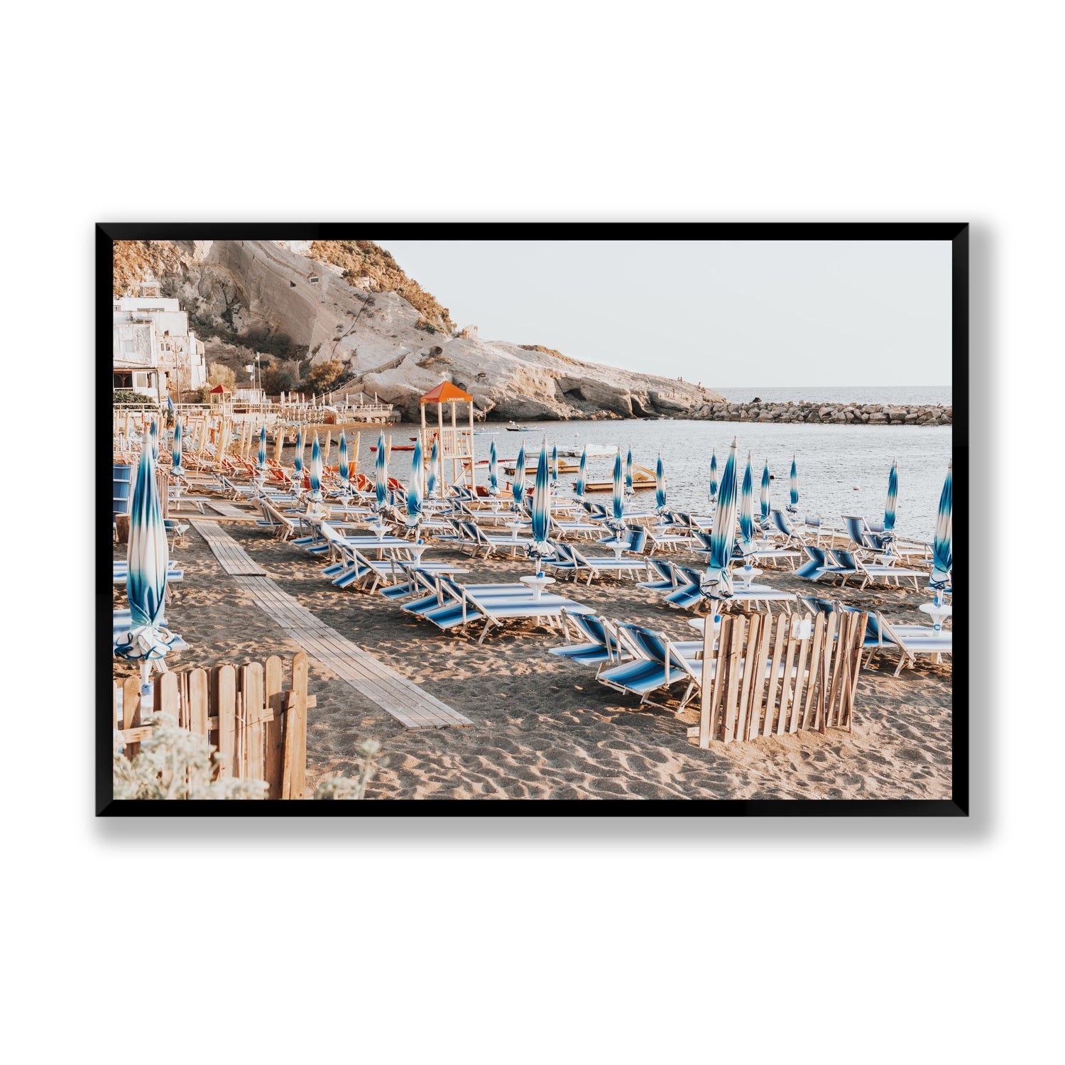 Sandy Daydreams fine art print, Ischia, Italy, Statement, Black Frame · Full Bleed, Fine Art Print
