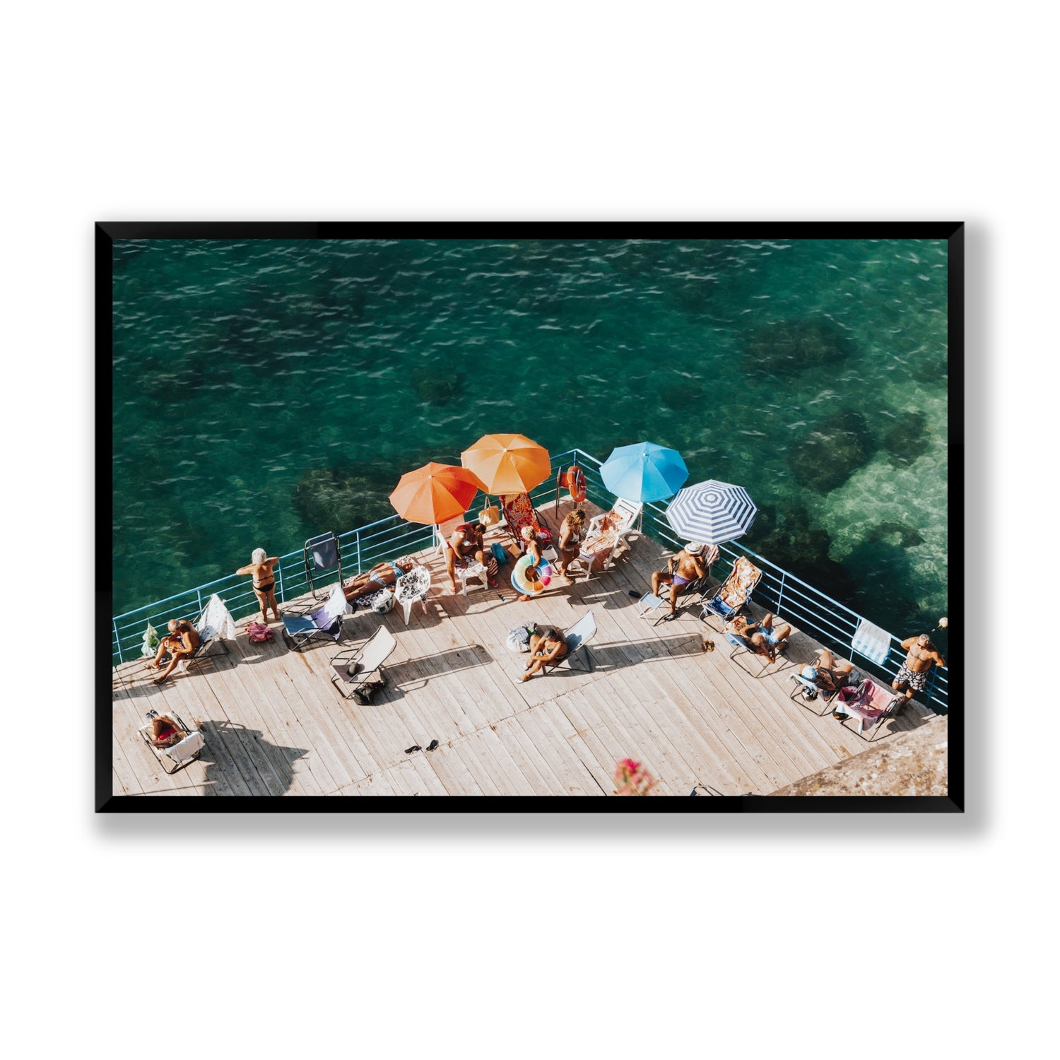 Il Dolce Far Niente Sorrento coastal wall art Statement full-bleed fine art print in black frame