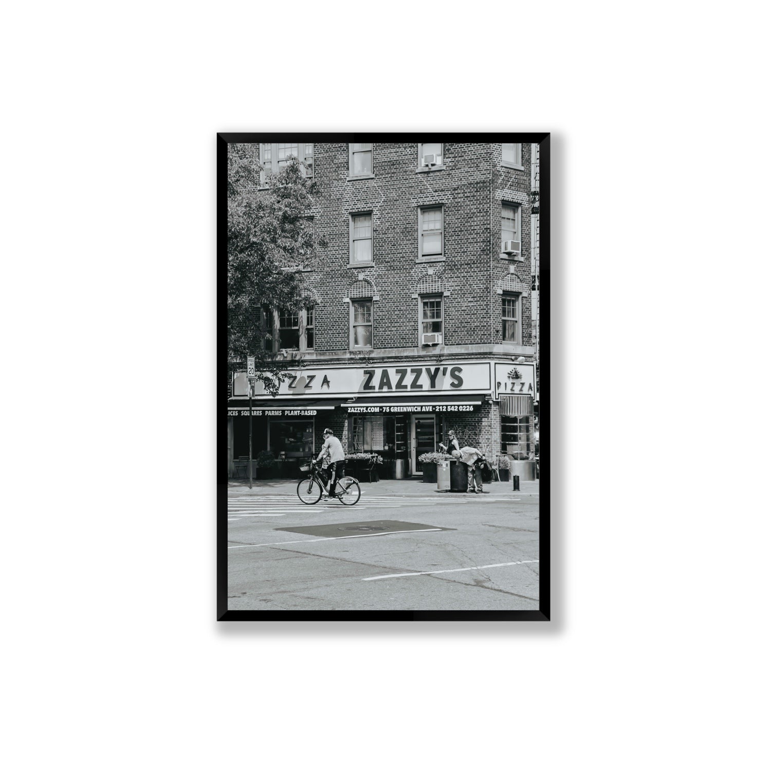 Zazzy's New York NYC Black & White wall art Extra Large full-bleed fine art print in black frame