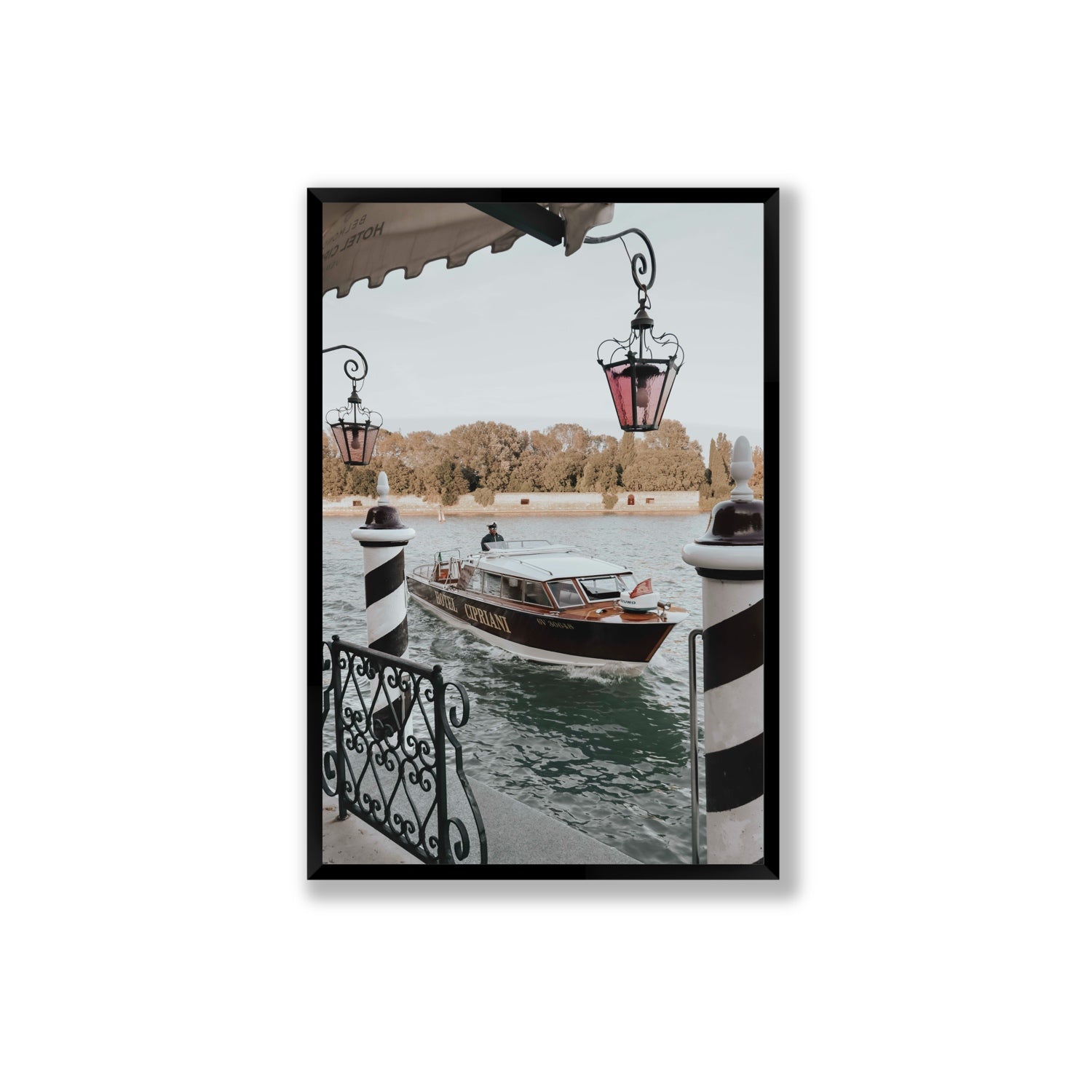 Taxi Shuttle Venice wall art Extra Large full-bleed fine art print in black frame