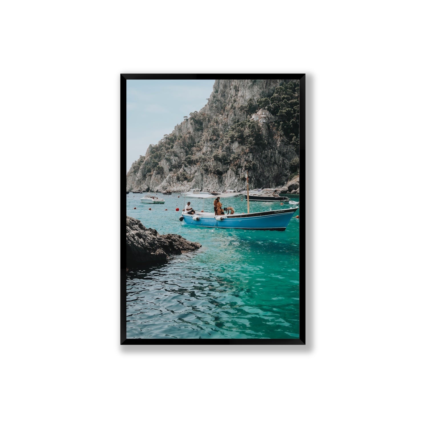 Emerald Escape fine art print, Capri, Italy, Extra Large, Black Frame · Full Bleed, Fine Art Print
