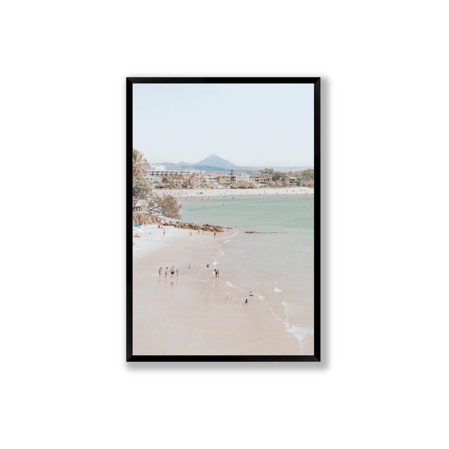 Little Cove Shallows fine art print, Noosa, Australia, coastal scenes artwork, Extra Large, Black Frame · Full Bleed, Fine Art Print