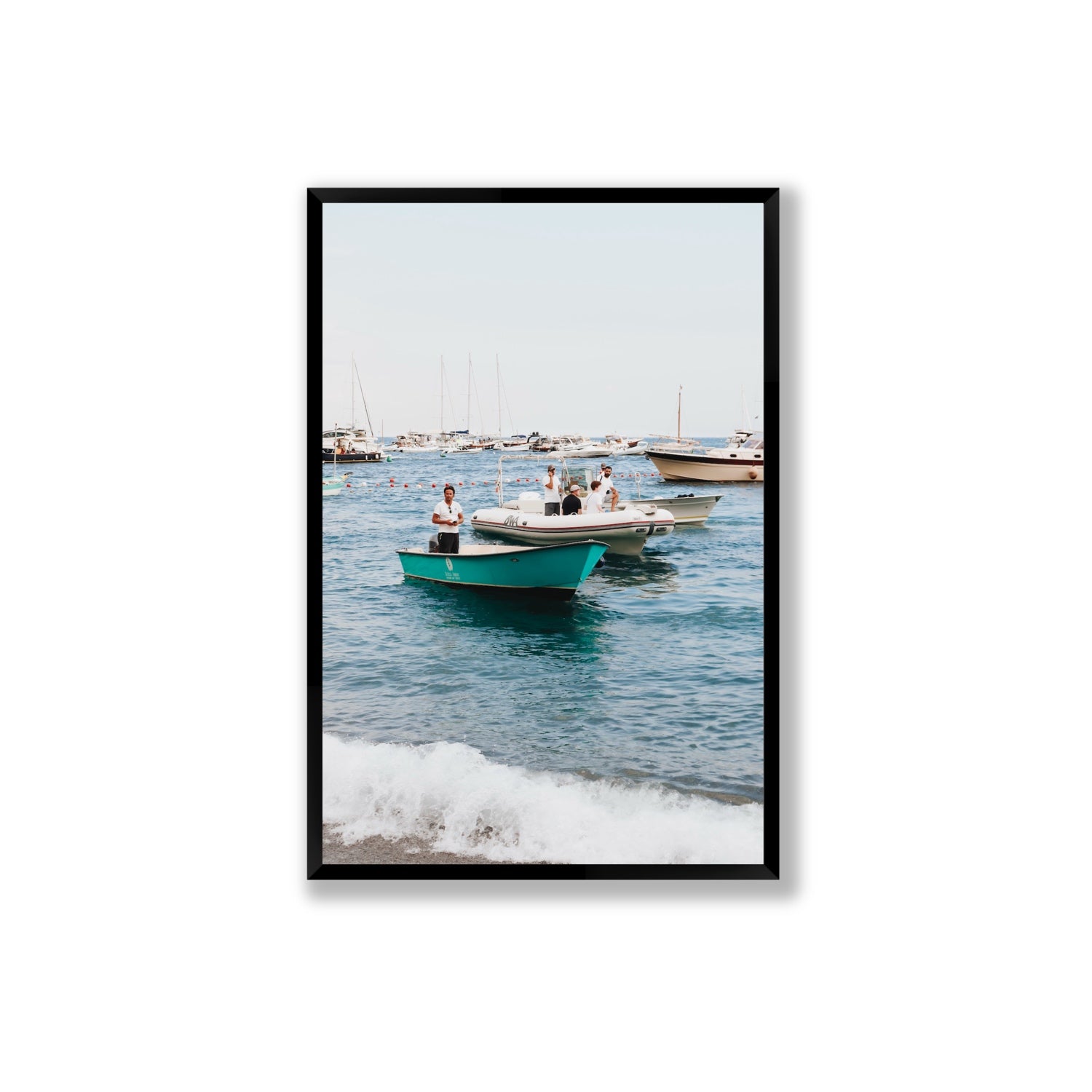 Twilight Tenders Positano wall art Extra Large full-bleed fine art print in black frame