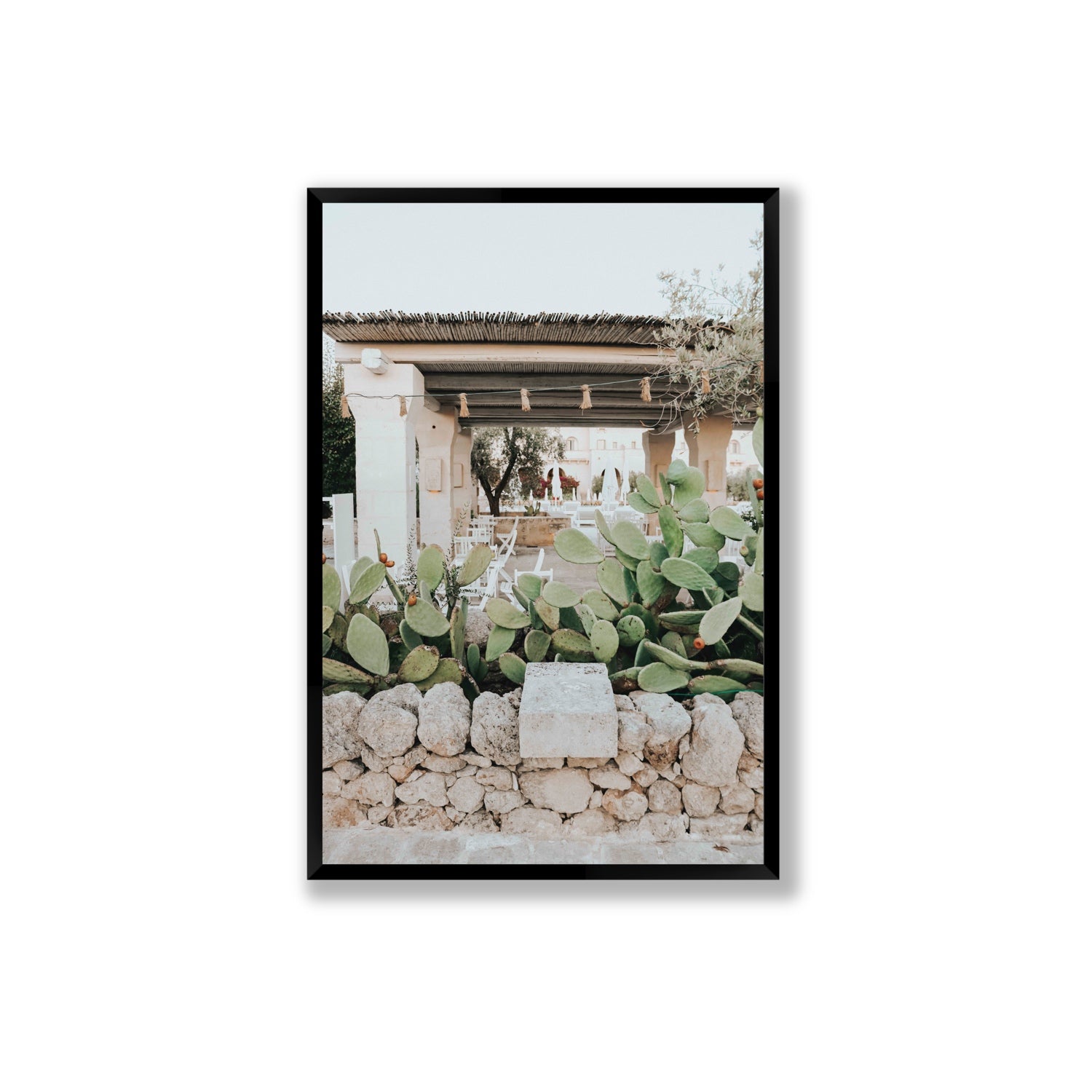 Puglia Flora Puglia Borgo Egnazia Mediterranean wall art Extra Large full-bleed fine art print in black frame