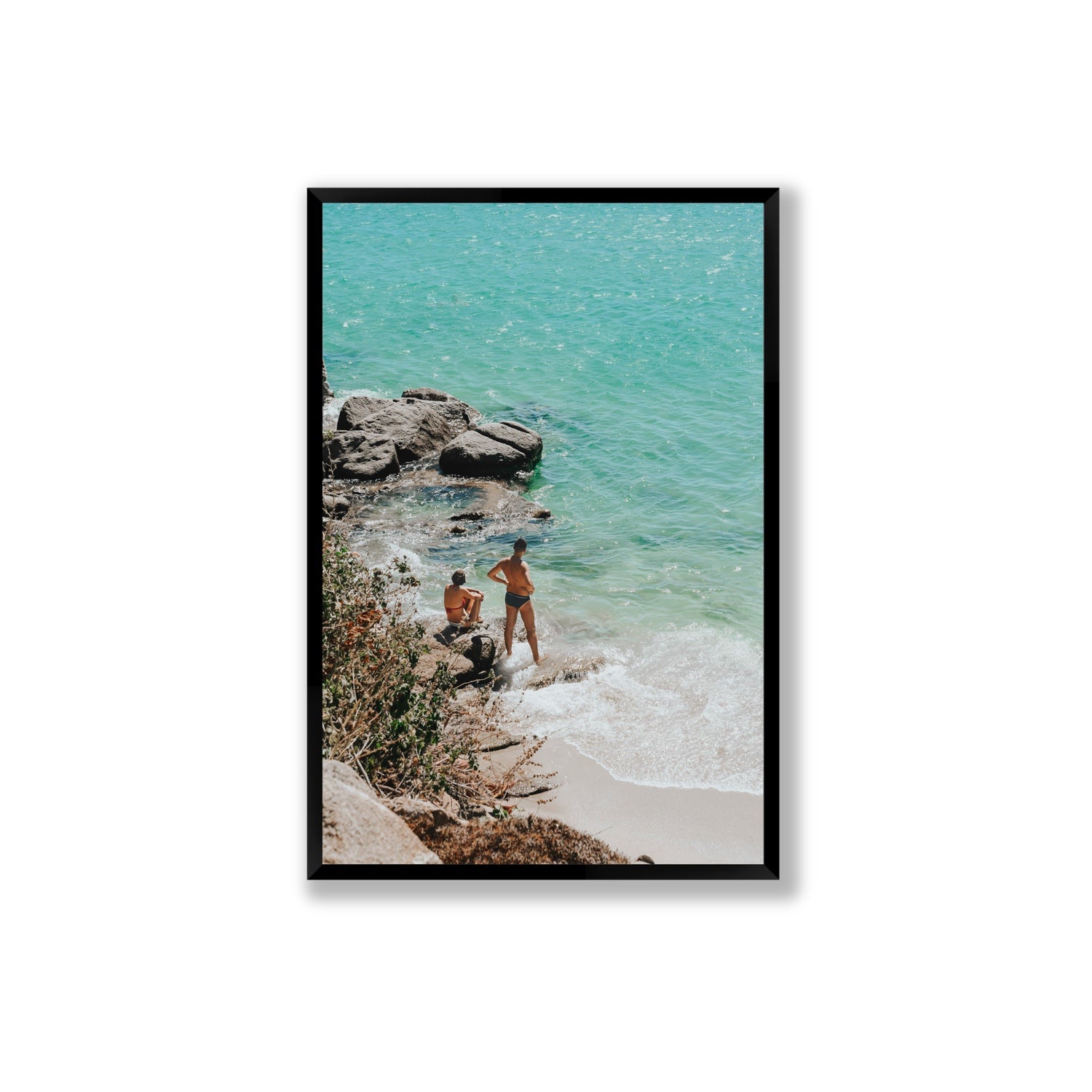 Scene Stealers Mykonos Greek island wall art Extra Large full-bleed fine art print in black frame