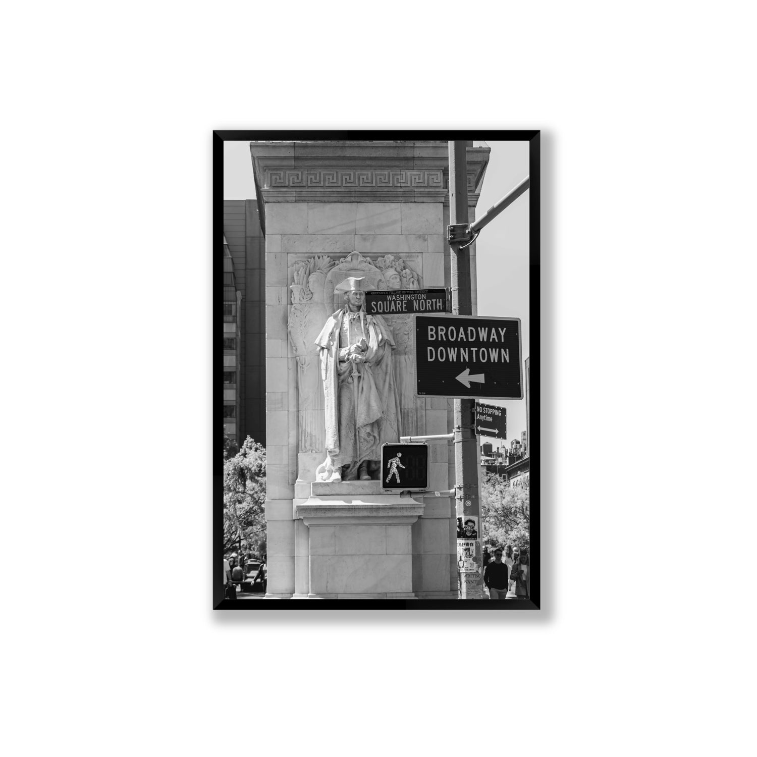 Silent Sentinels New York NYC Black & White wall art Extra Large full-bleed fine art print in black frame