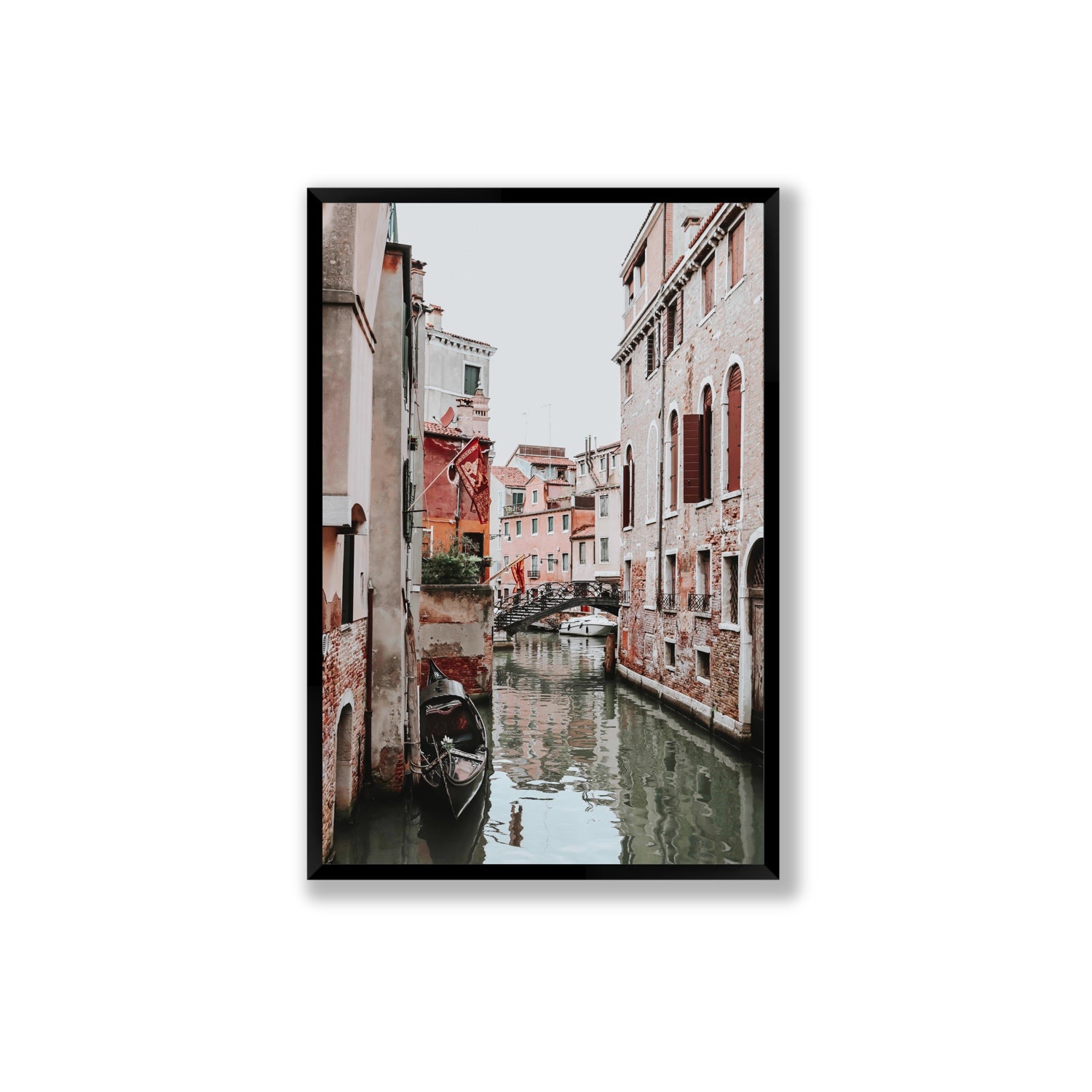 Laguna Veneta Venice Italian wall art Extra Large full-bleed fine art print in black frame