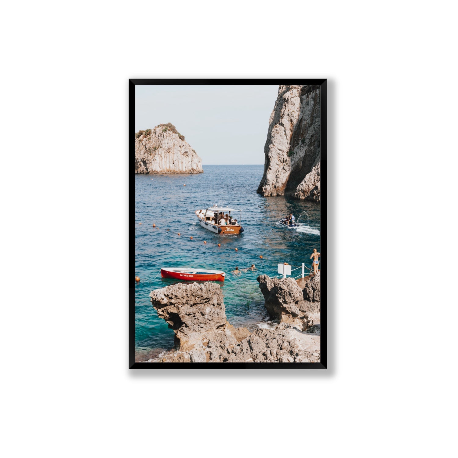 Set Sail fine art print, Capri, Italy, Extra Large, Black Frame · Full Bleed, Fine Art Print