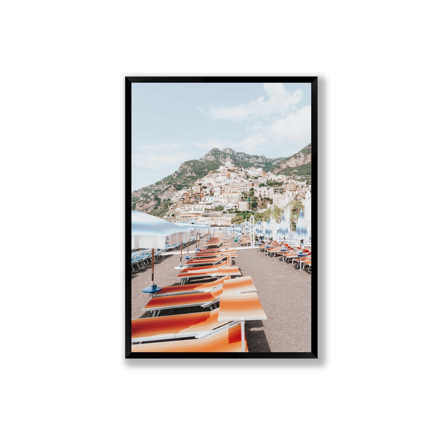 A Symphony of Colours fine art print, Positano, Italy, Extra Large, Black Frame · Full Bleed, Fine Art Print