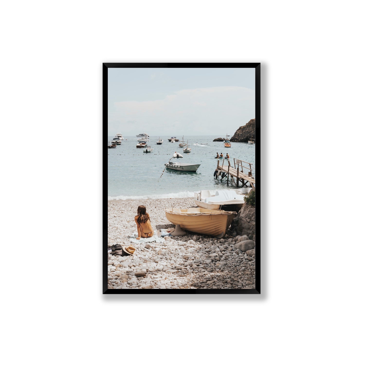 Solo Sojourn Nerano wall art Extra Large full-bleed fine art print in black frame