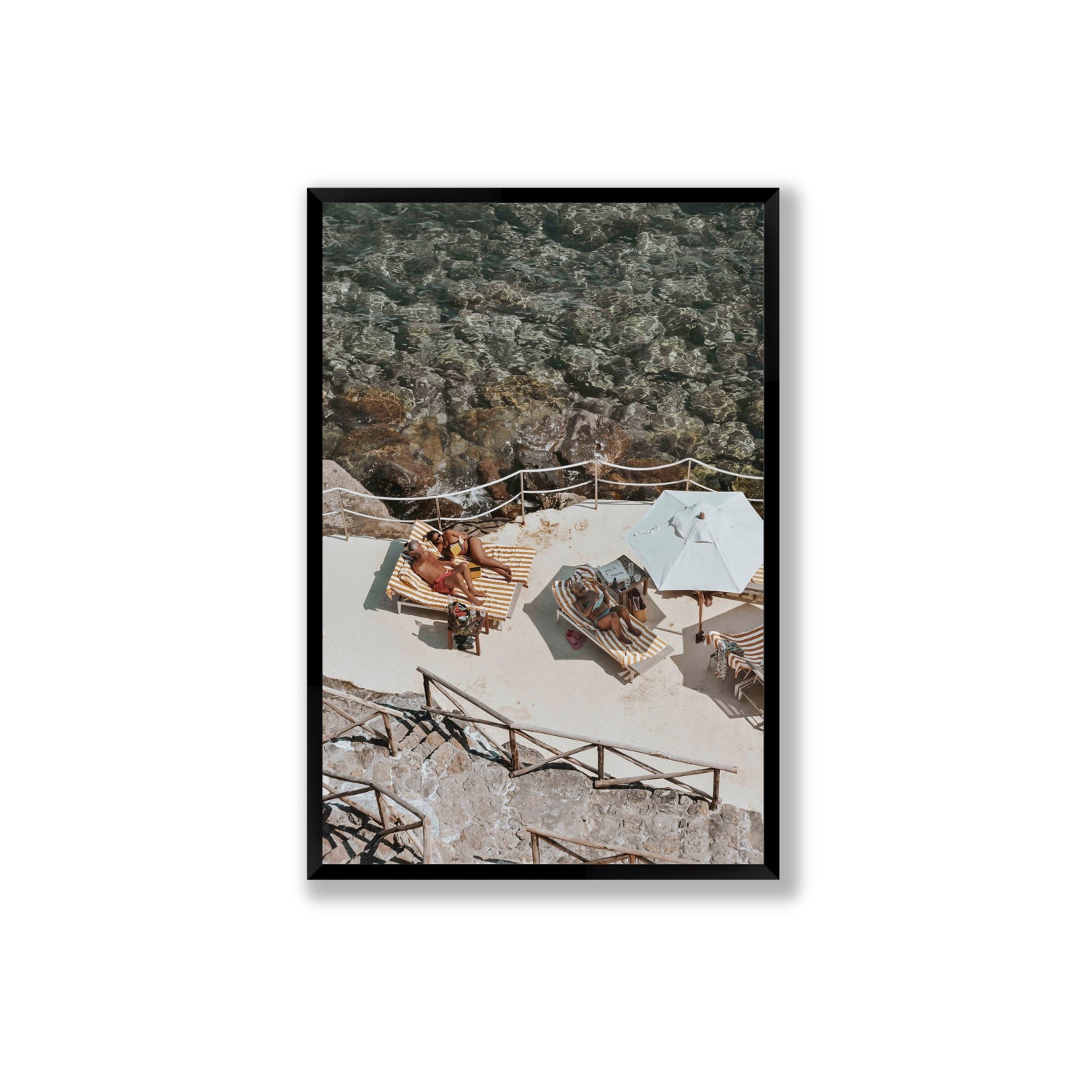 Lounge Lizards Tuscany Italian decor wall art Extra Large full-bleed fine art print in black frame