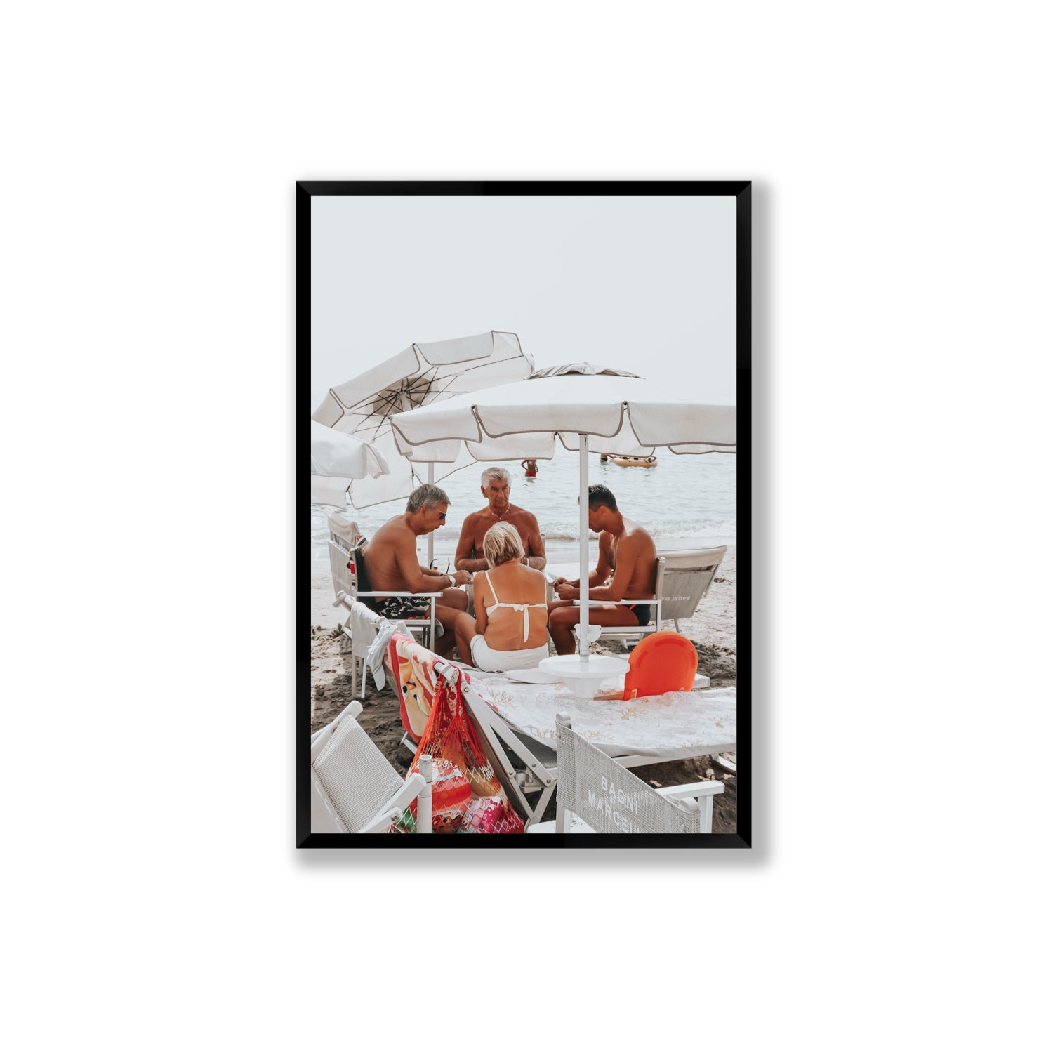 Luck Of The Draw fine art print, Alassio, Italy, Extra Large, Black Frame · Full Bleed, Fine Art Print