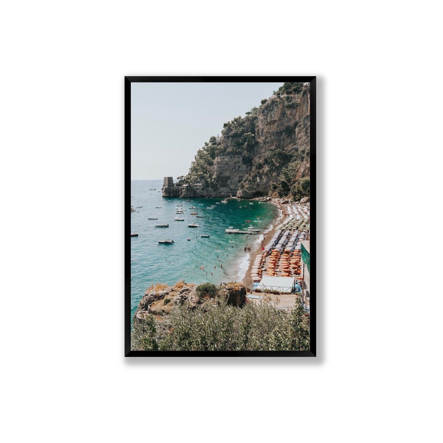 Baia dei Sogni fine art print, Positano, Italy, Extra Large, Black Frame · Full Bleed, Fine Art Print